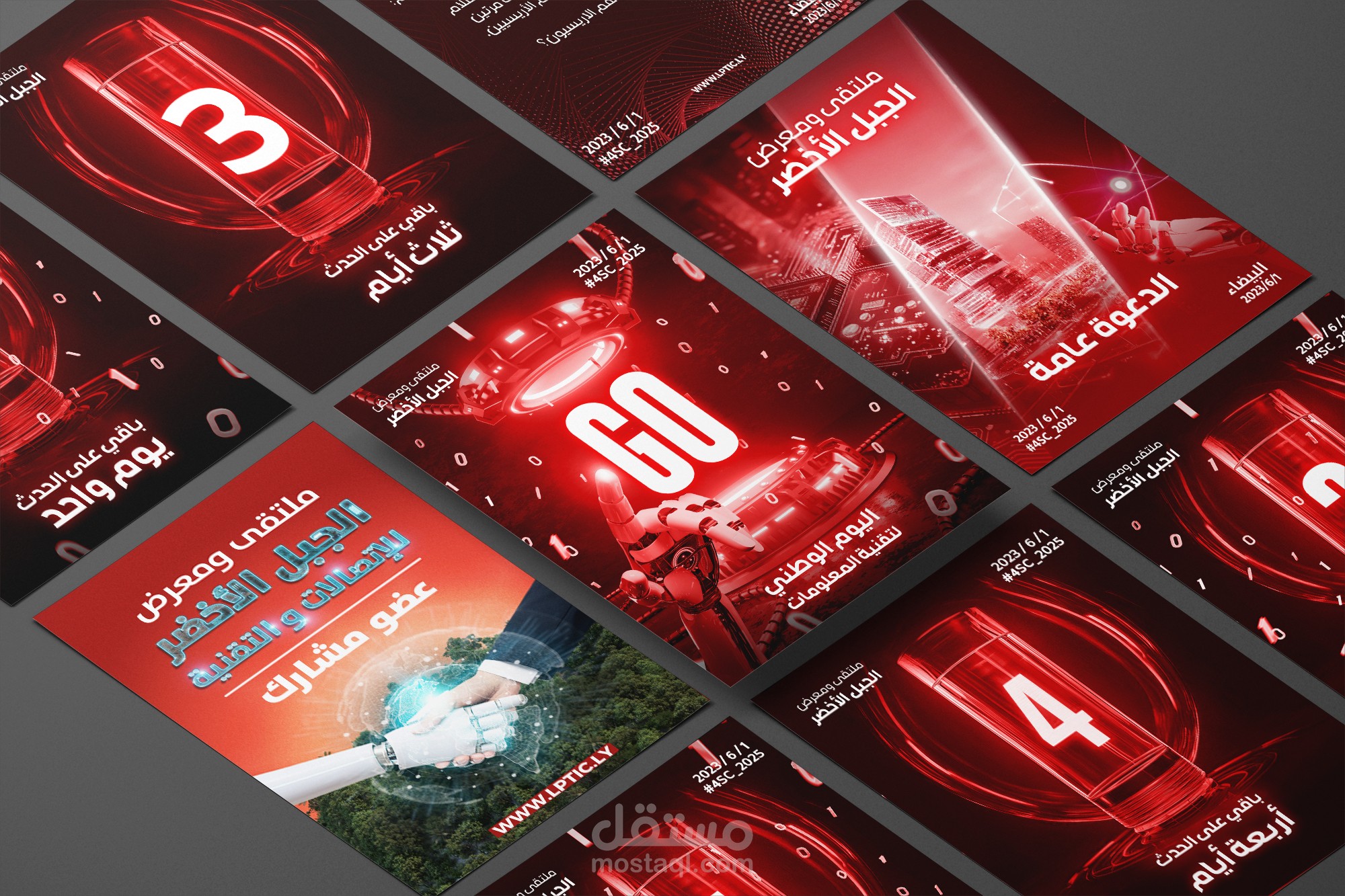 مجموعة من التصاميم في مجال سوشال ميديا لصالح ( معرض الجبل الأخضر)