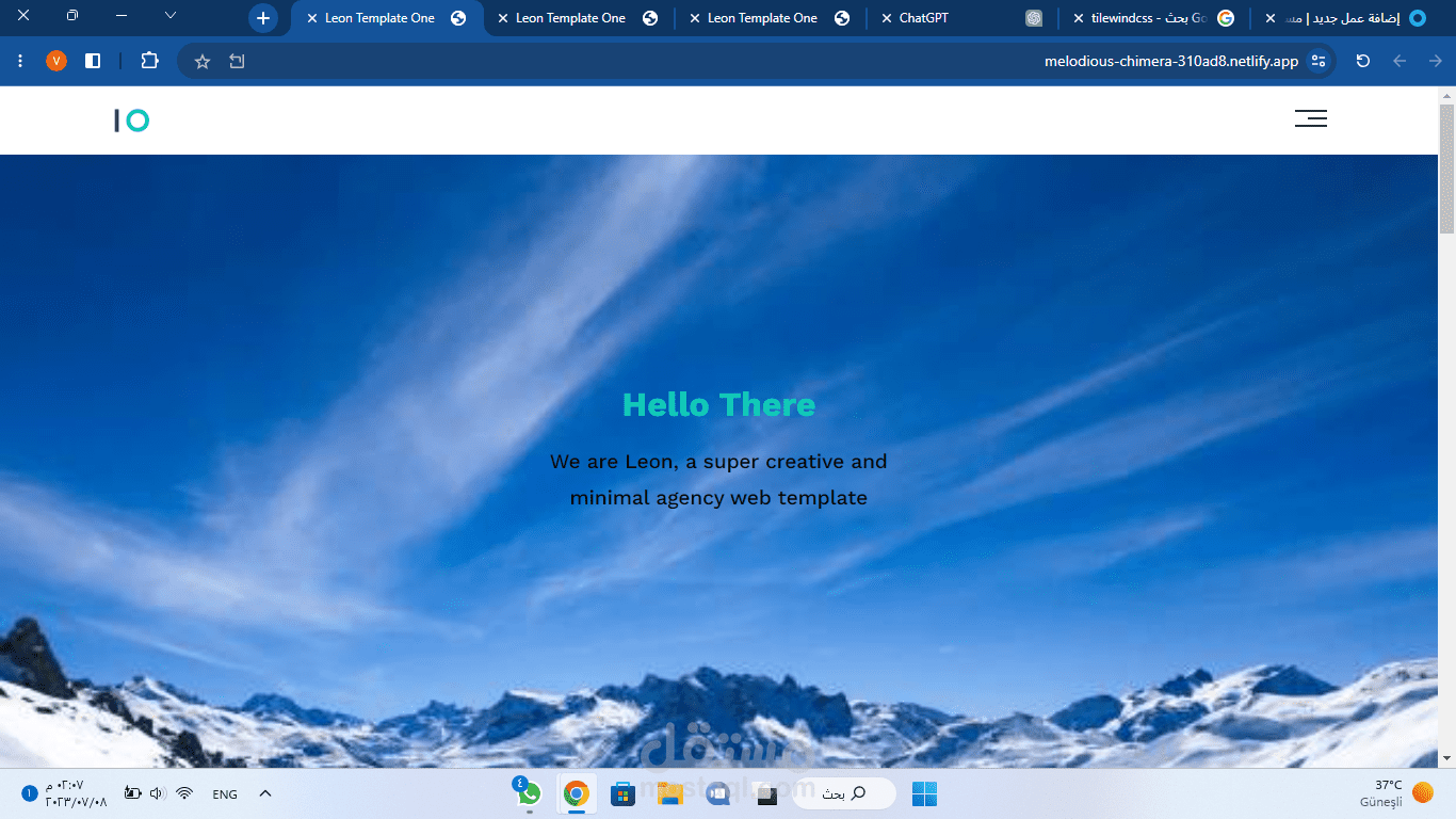 landing page