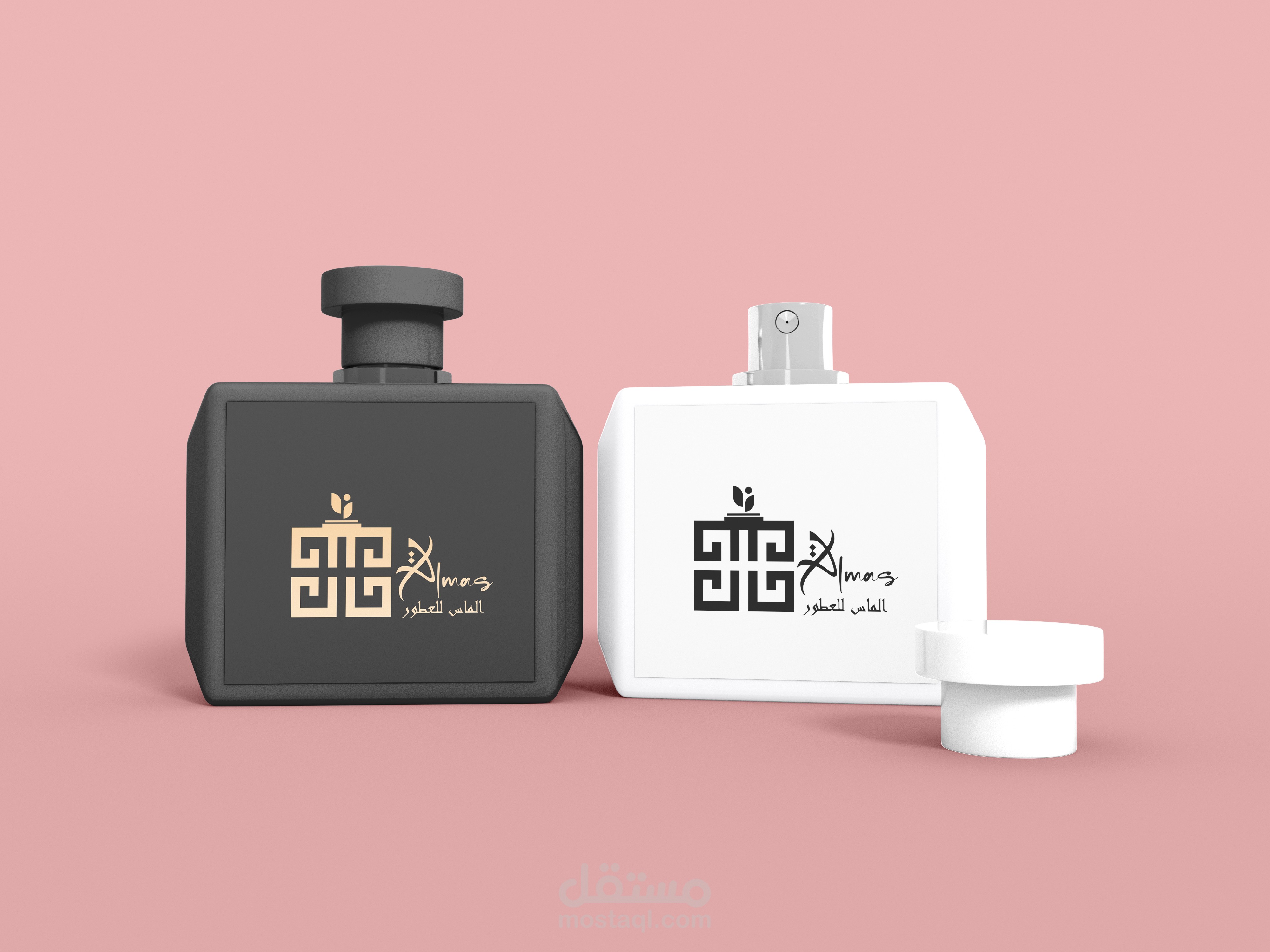 تصميم 3D لزجاجة عطر