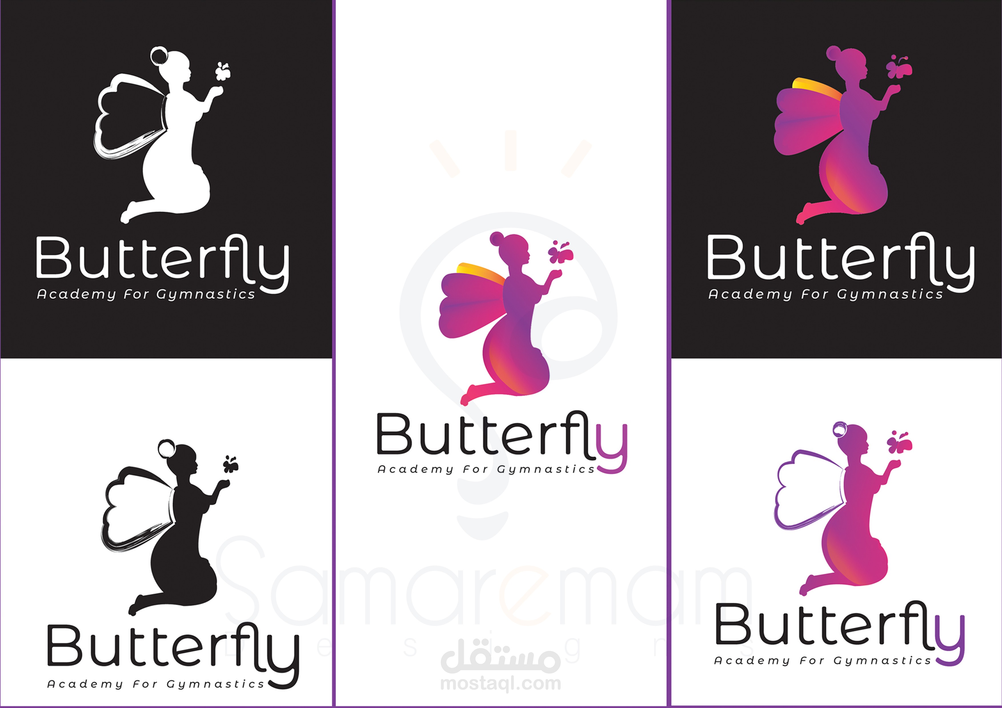 gymnastics academy logo design