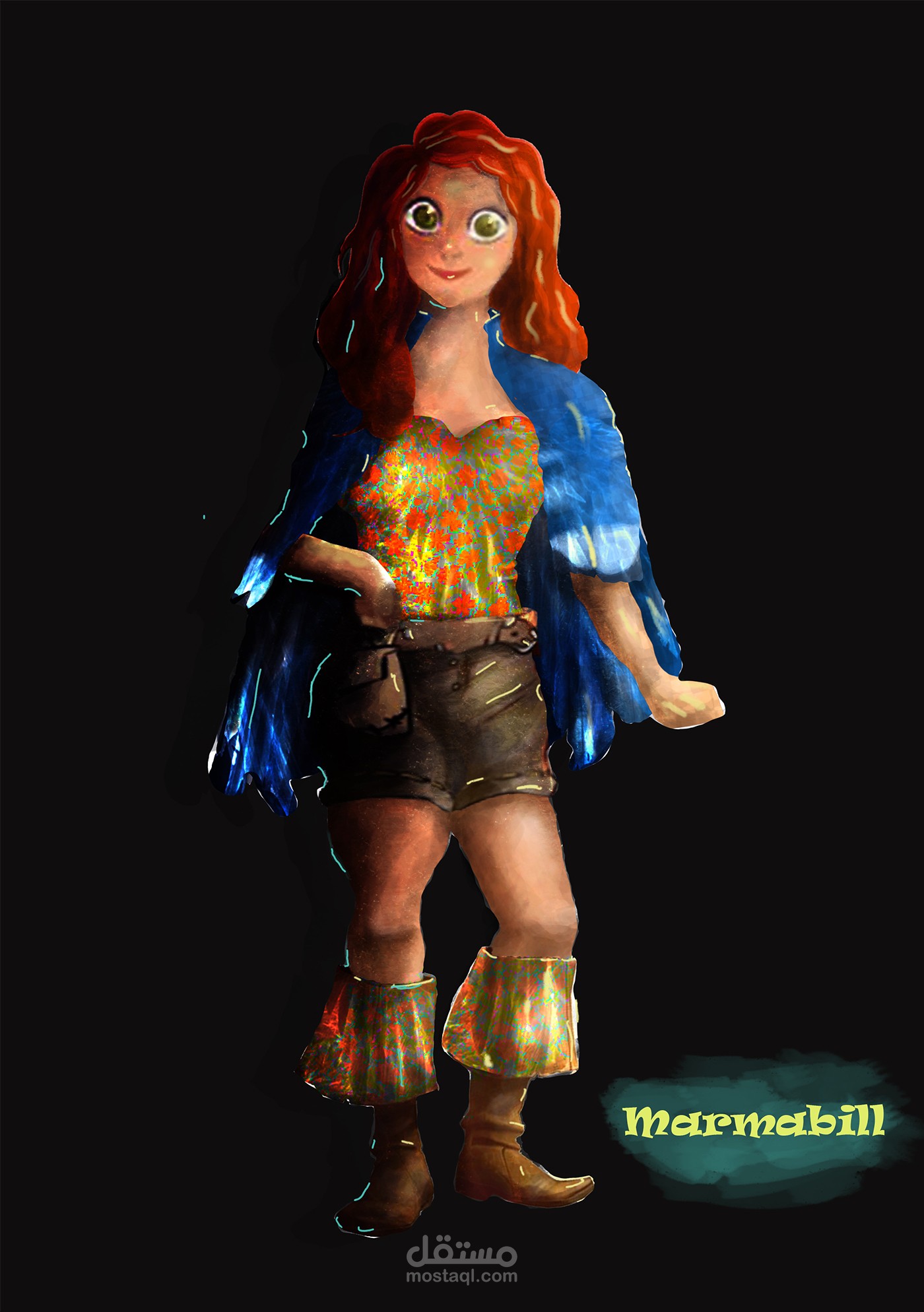 تصميم شخصية كارتونية