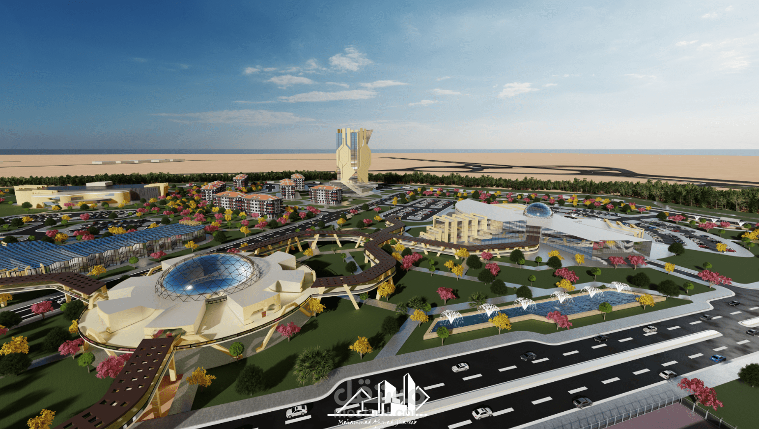 مدينة صناعية مستدامة تعمل بالطاقات المتجددة