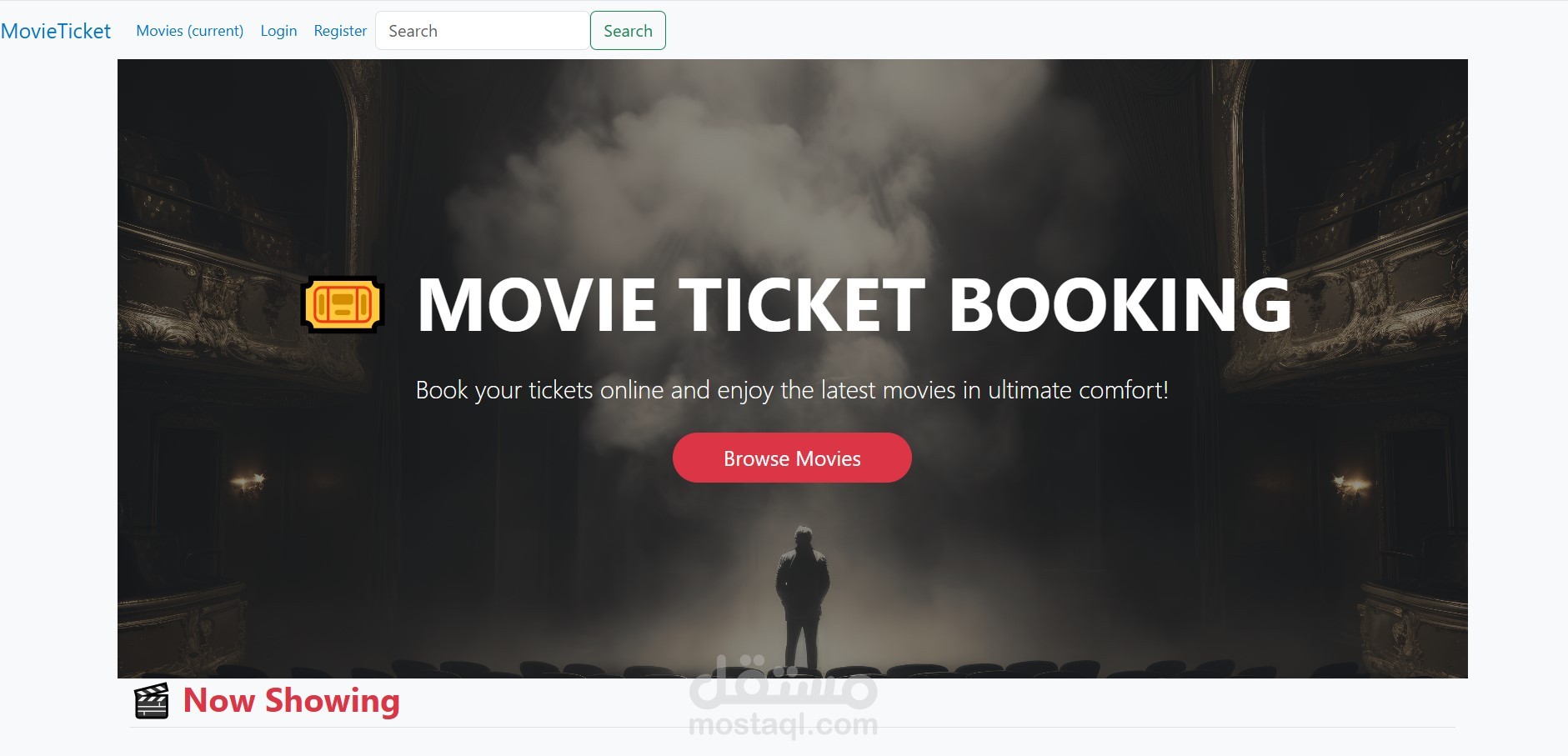 نظام ويب متكامل لحجز تذاكر الأفلام وإدارة العروض والتقييمات