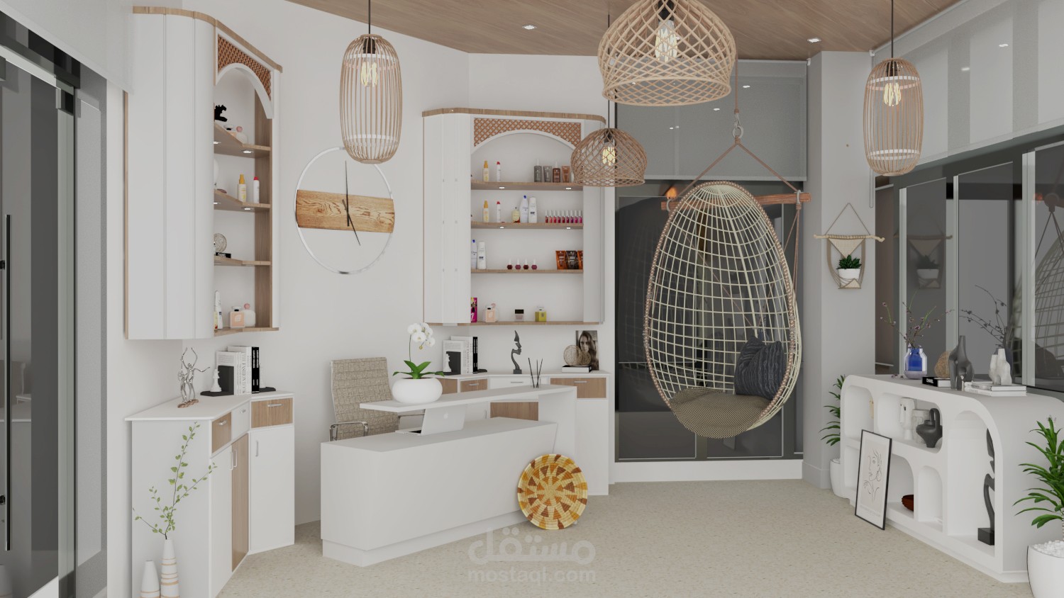 تصميم داخلي لمحل مستحضرات تجميل بالسعوديه