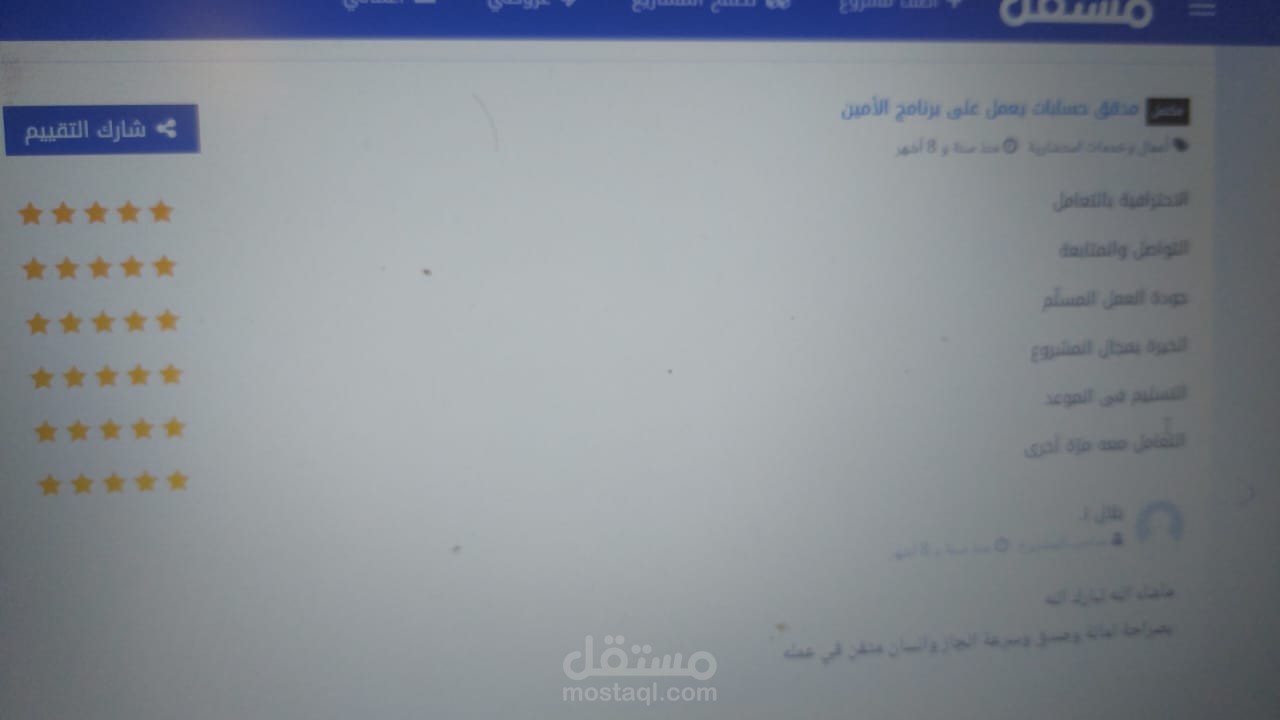 تدقيق حسابات  شركة  تجارية  تعمل برنامج  الامين