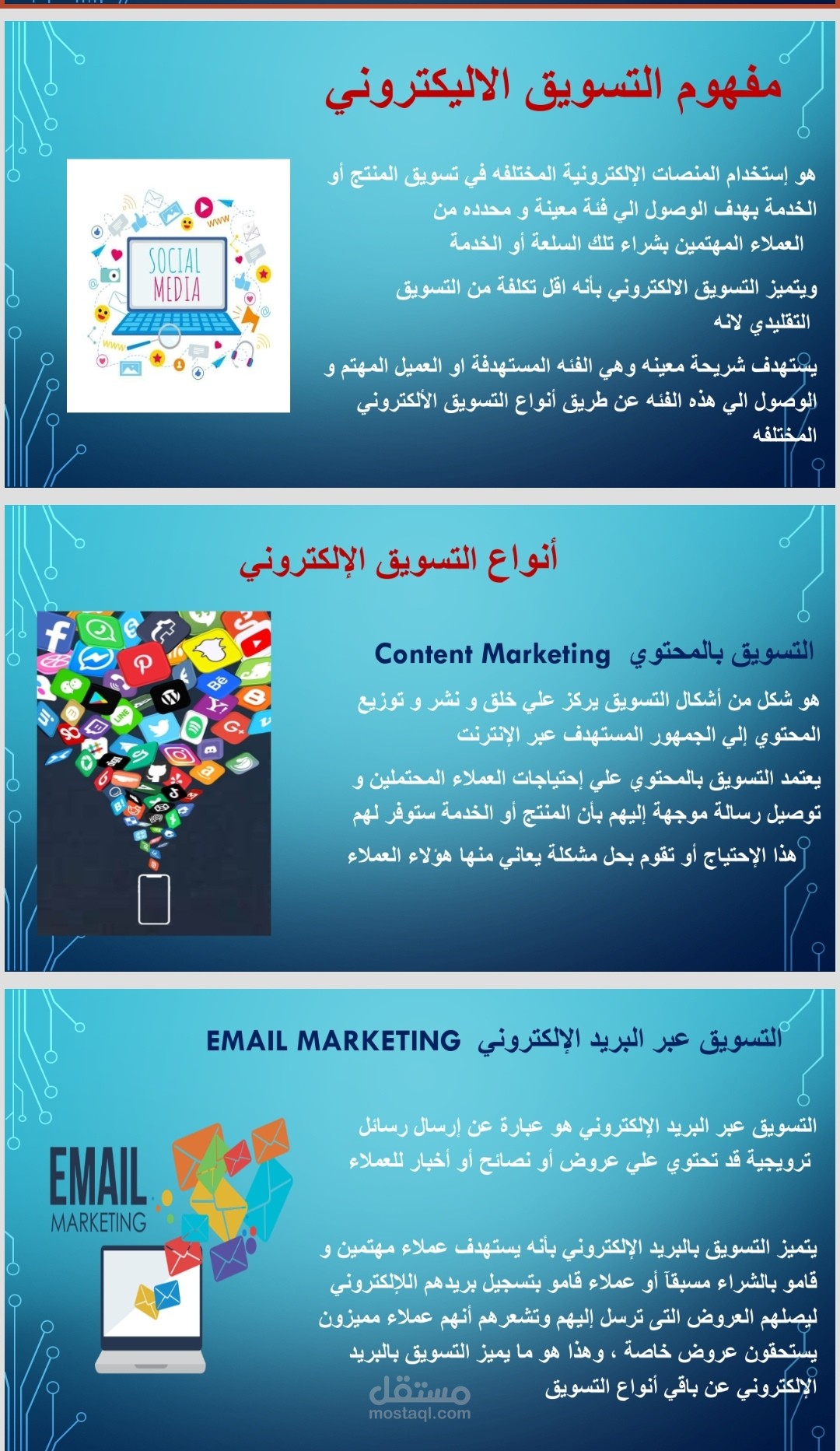 تدريس التسويق الإلكترونى عن بعد online