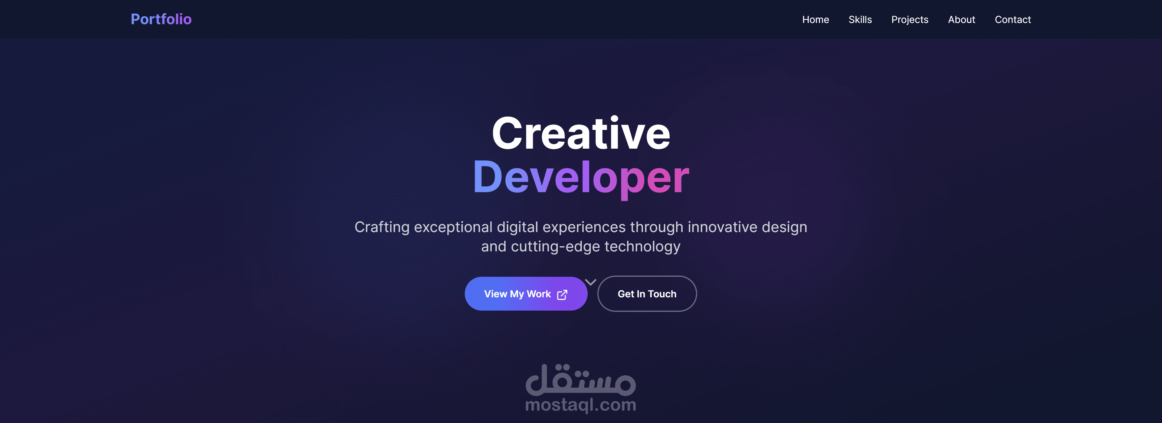 تصميم و تنفيذ Portfolio مميز