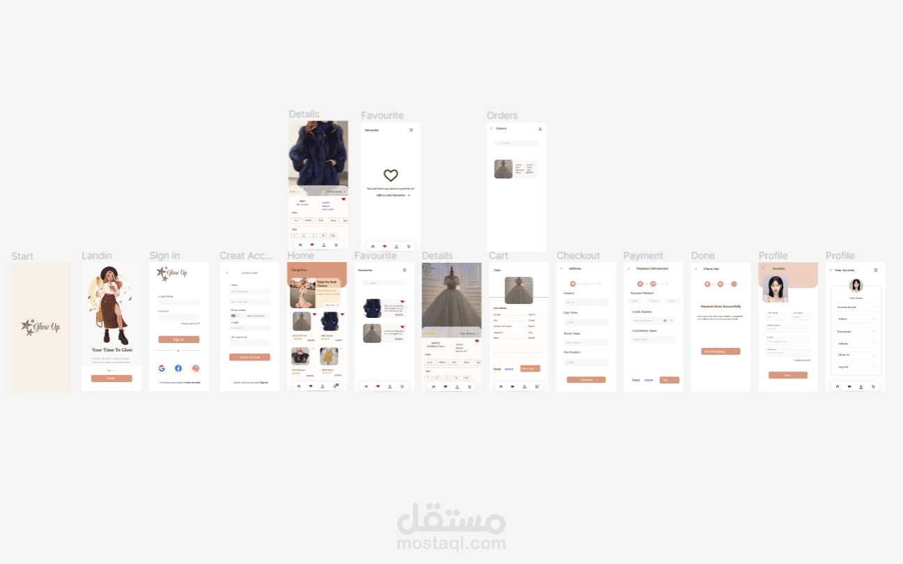 مشروع UI/UX تم تنفيذه باستخدام Figma