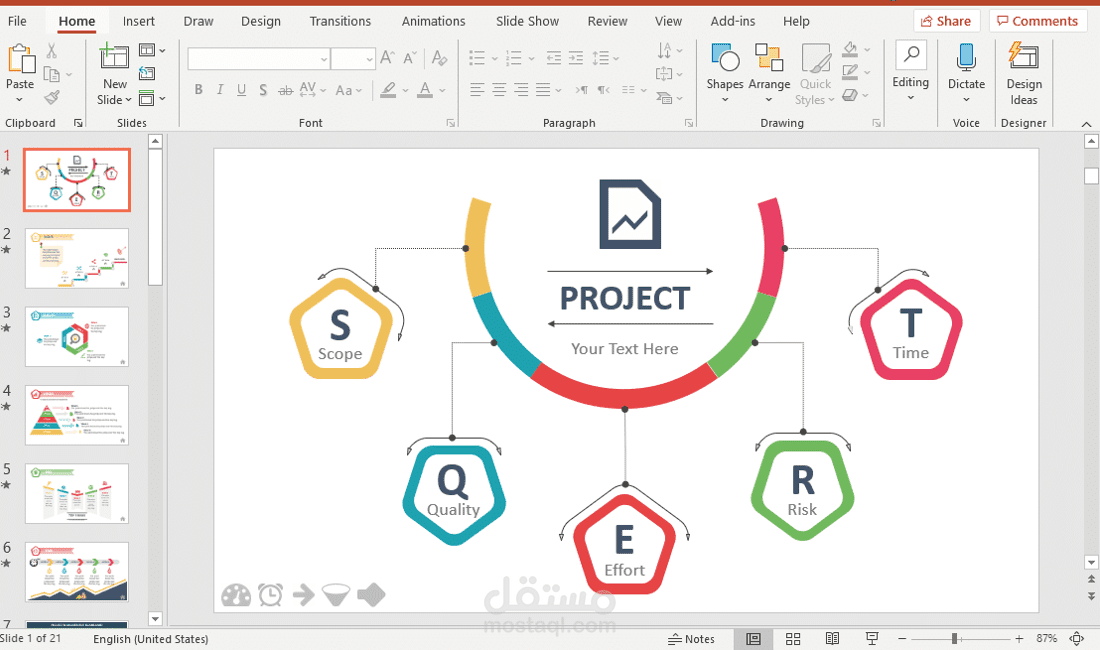 العمل على مشاريع ال Power Point