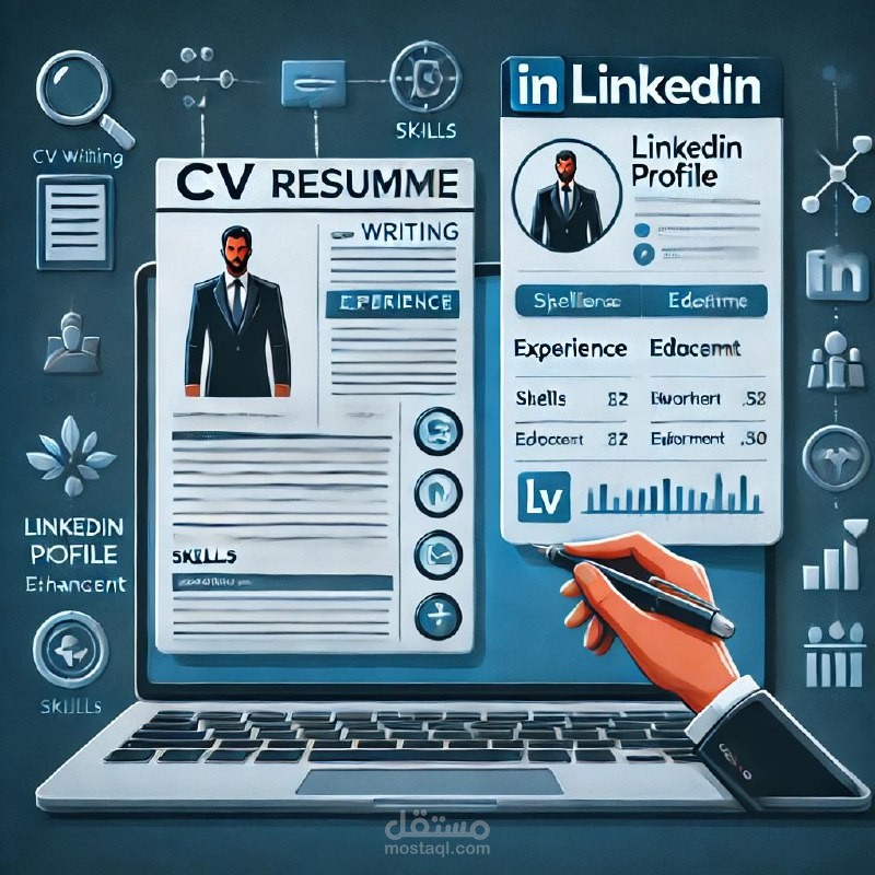 خدمة كتابة السيرة الذاتية وتحسين حساب LinkedIn باحترافية