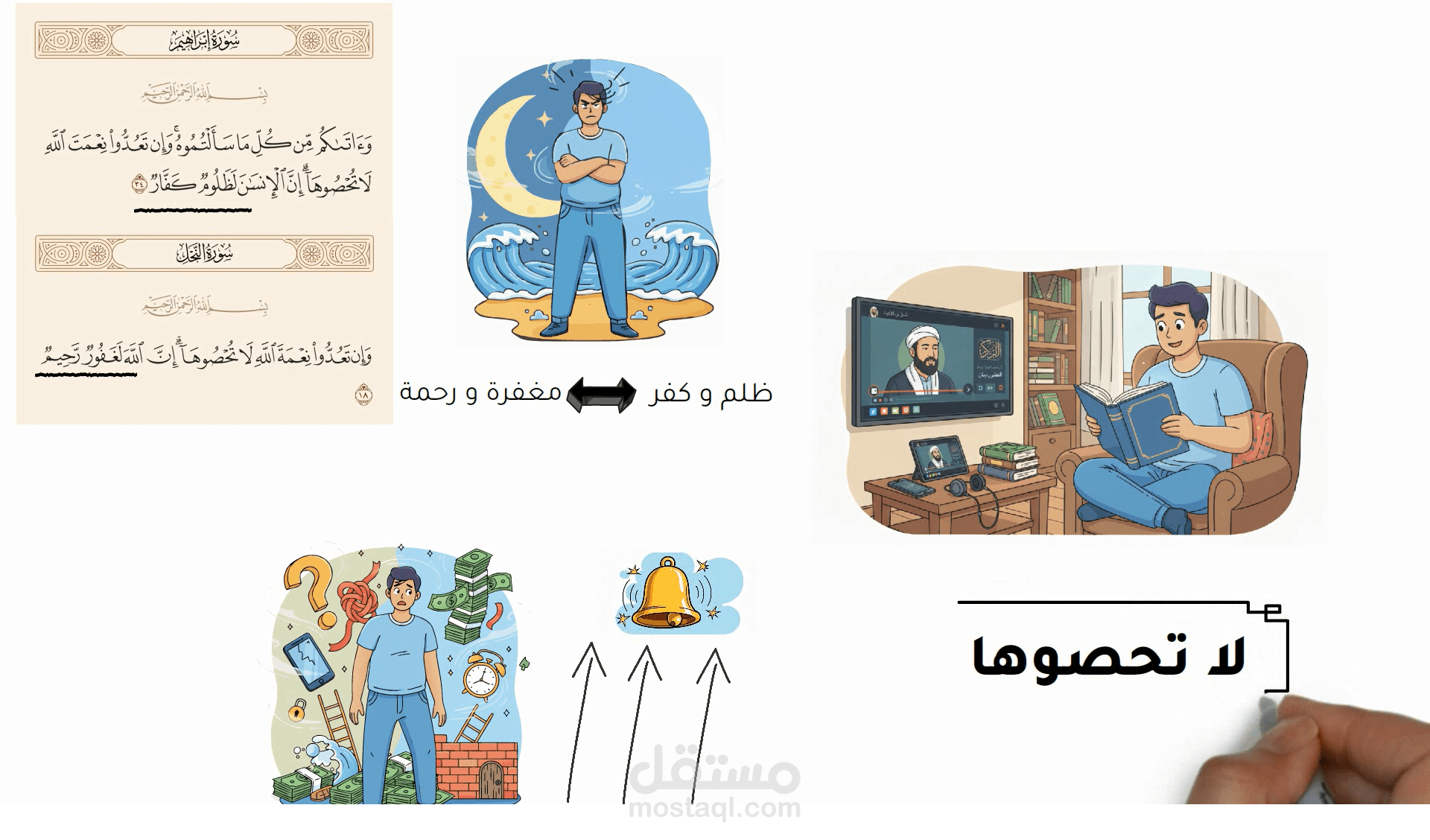 فيديو بتقنية الوايت بورد عن تعدد نعم الله في كباية الشاي!