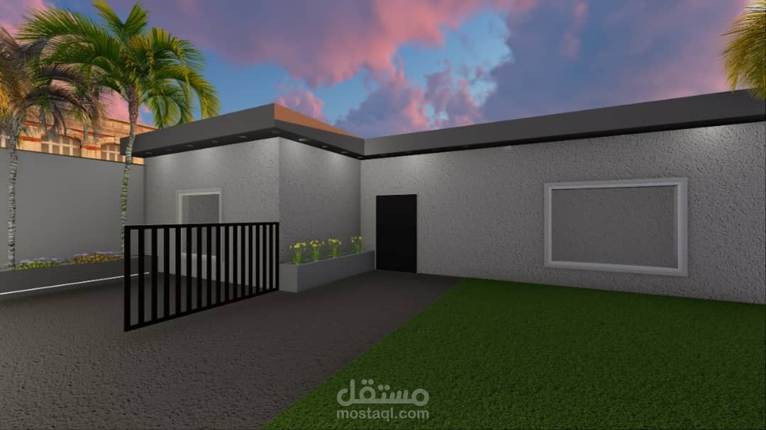 تصميم واجهة شاليه
