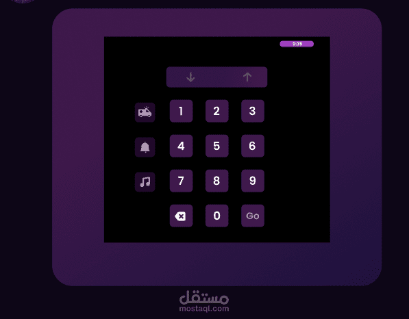 واجهه لشاشه المصعد او الاسانسير لالف دور  (elevator)
