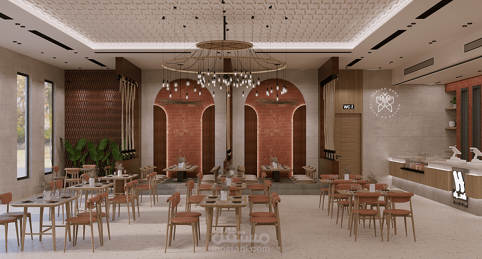 تطوير ( اعادة تصميم ) مطعم اسماك الحمراء