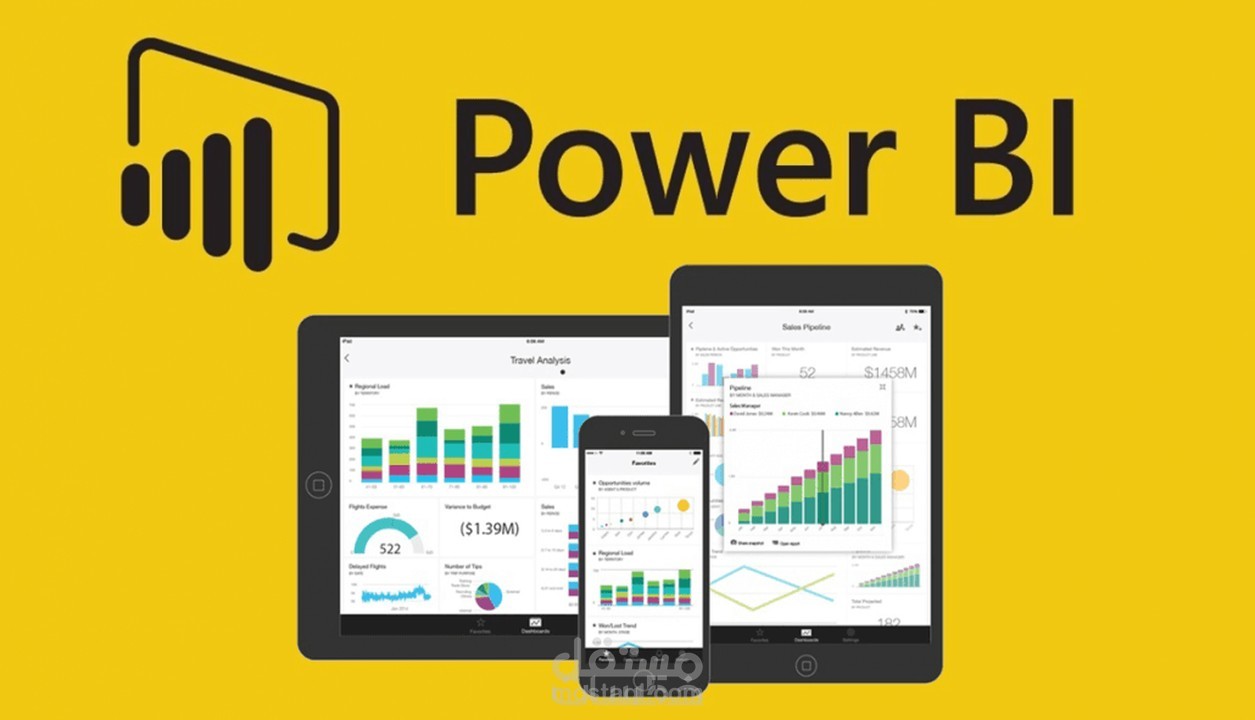 داش بورد Dashboard لوحات تفاعلية على برنامج Power BI