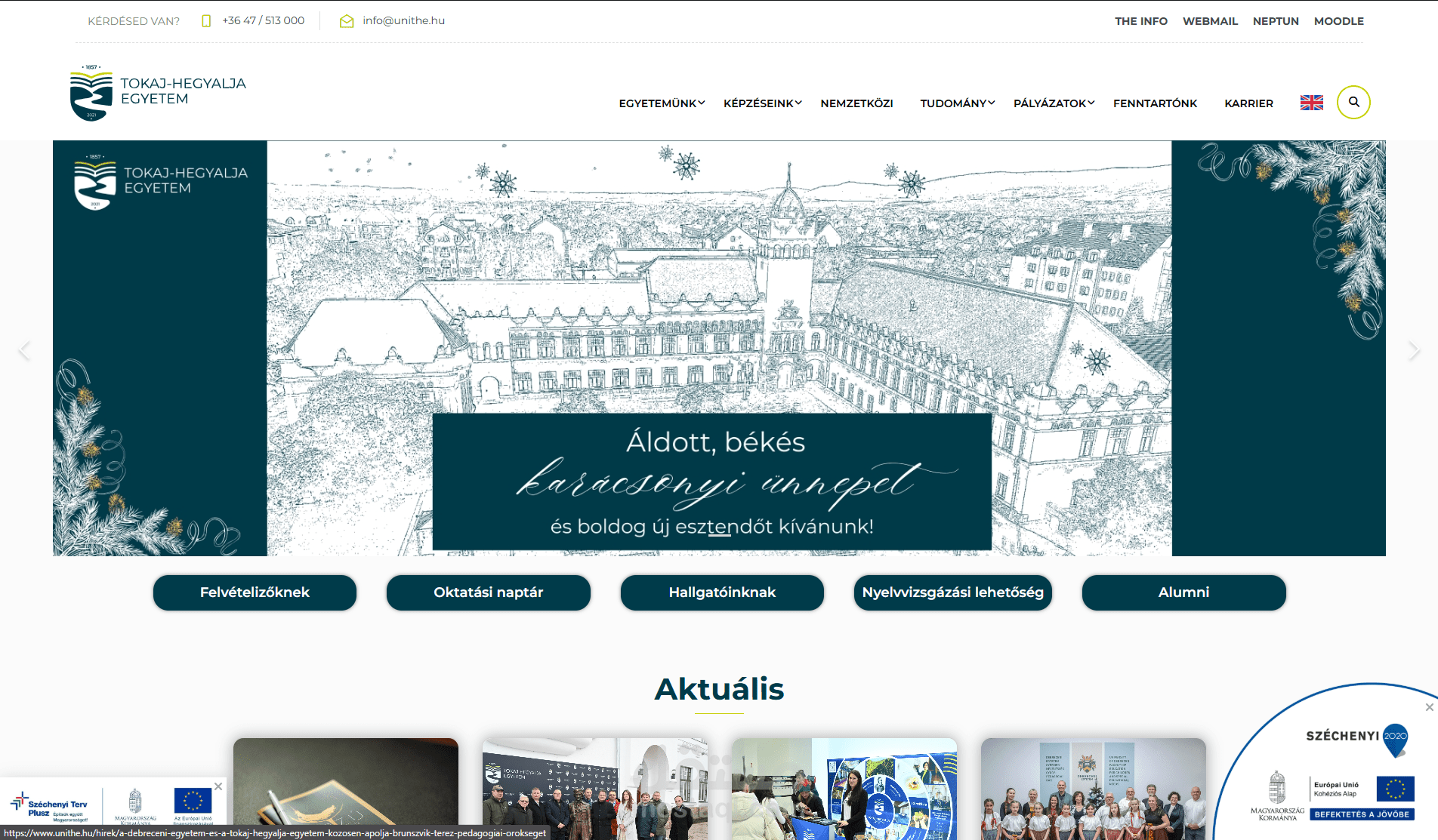 تعديل و تطوير موقع جامعة tokaj