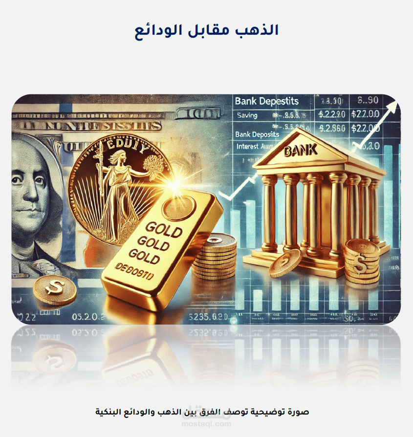 بحث تحليلي: الاستثمار في الذهب مقابل الودائع البنكية – مقارنة شاملة