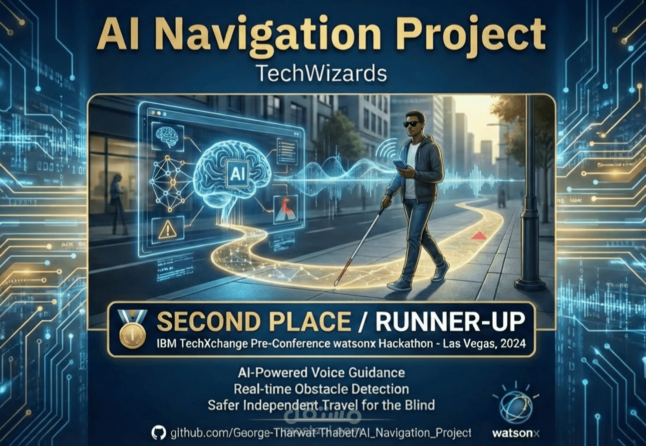 AI Navigation Project - نظام ارشاد صوتي للمكفوفين مدعم بالذكاء الاصطناعي