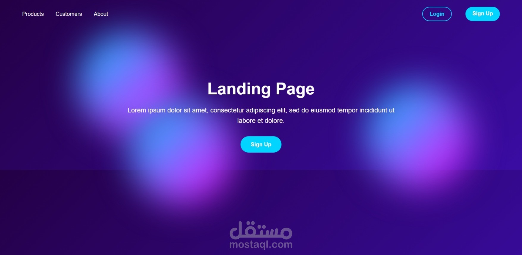 صفحة هبوط (Landing-Page) .