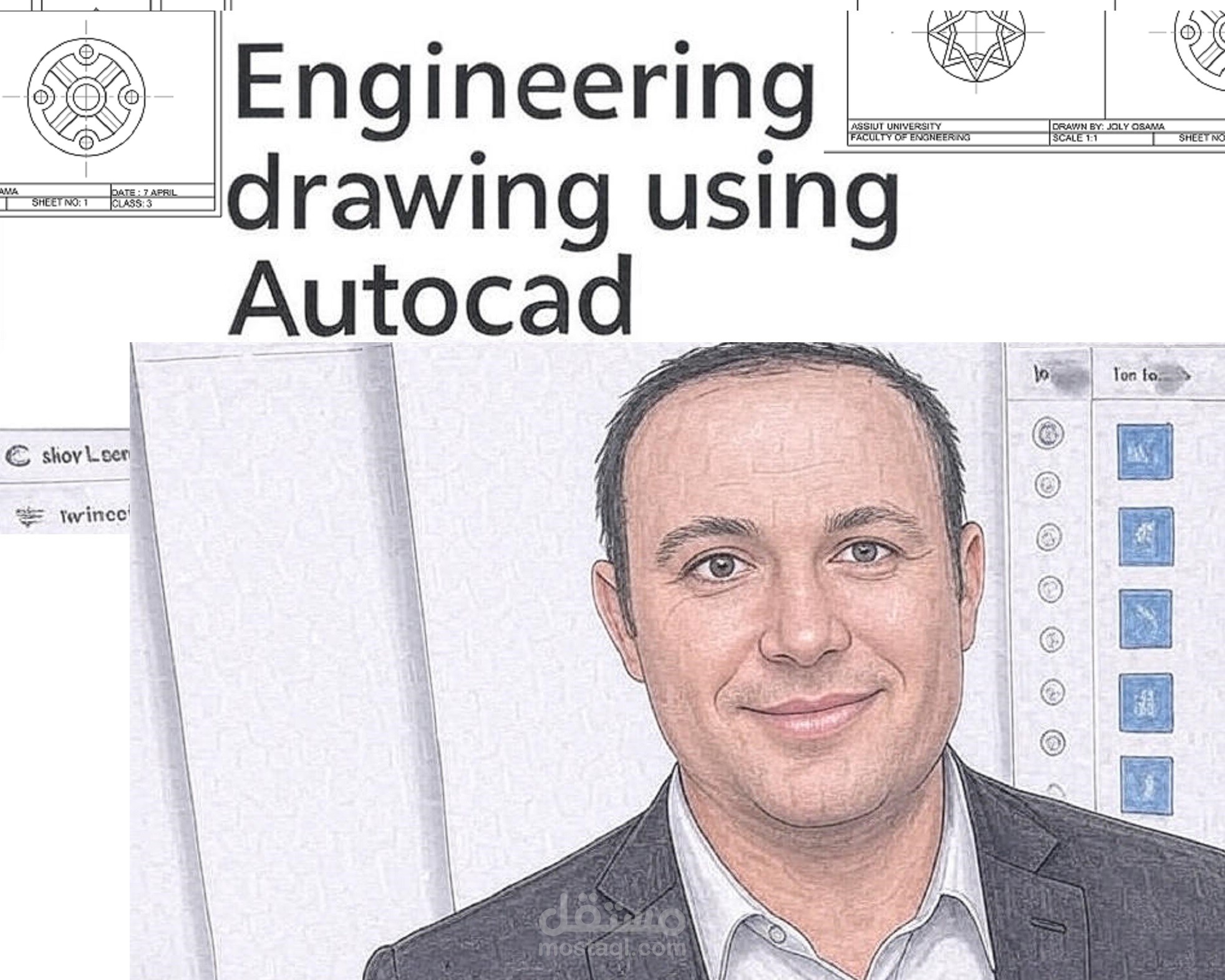 تصميم رسومات هندسية - تصميم كهرباء - ميكانيكا - اوتوكاد