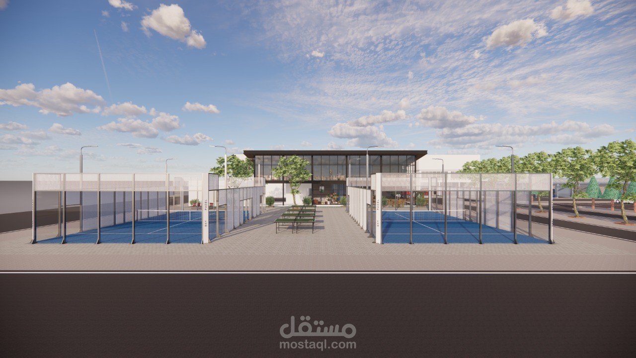 تصميم اماكن عامة و ملاعب بادل-الرياض