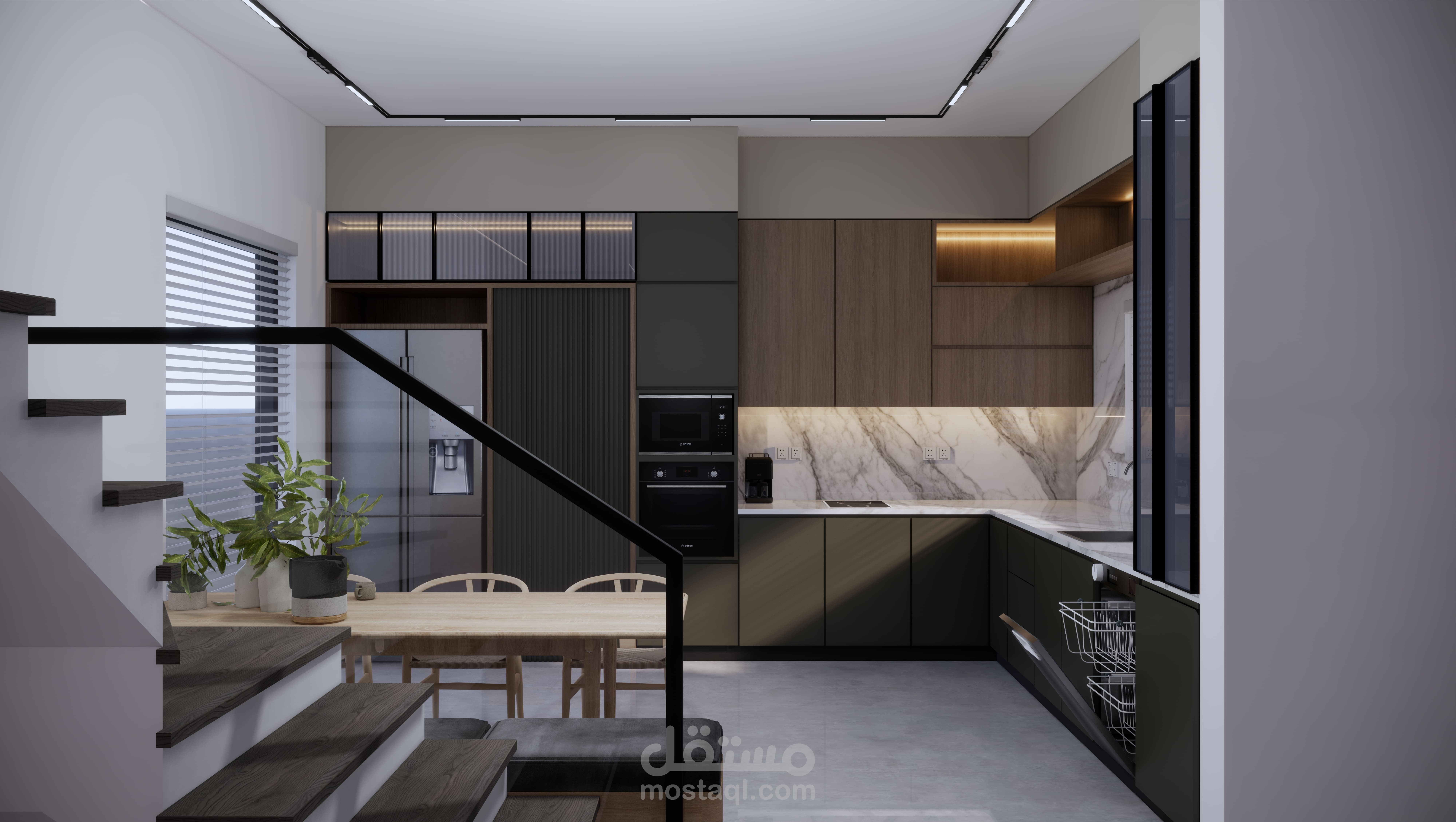 تصميم مطبخ بطراز مودن