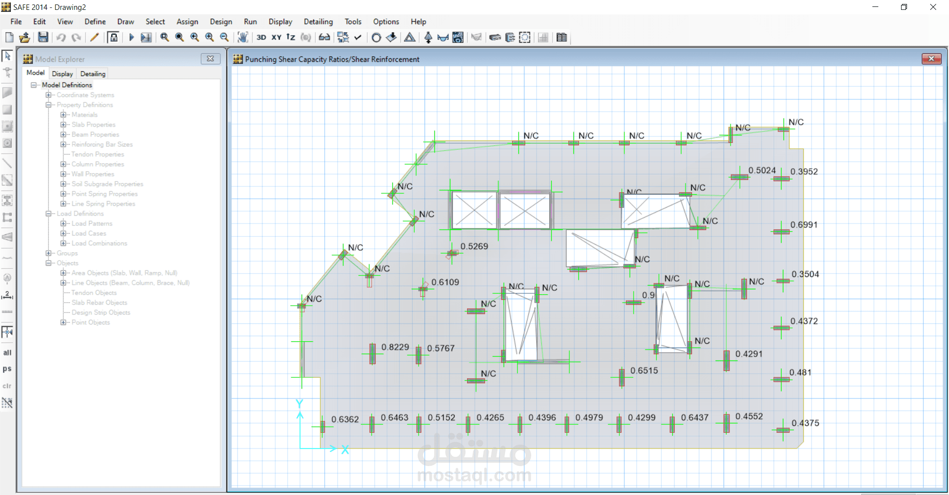 برج الفرج تصميم انشائي كامل بستخدام برامج Autocad , Sap 2000,Safe,Etabs,Excel,CDB وعمل اللوحات كاملة