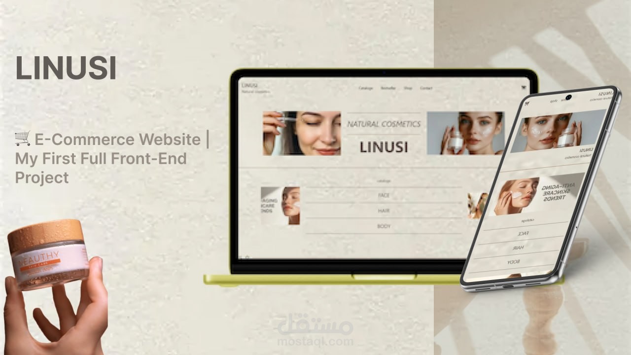 تطوير واجهة متجر إلكتروني (Beauty & Care)