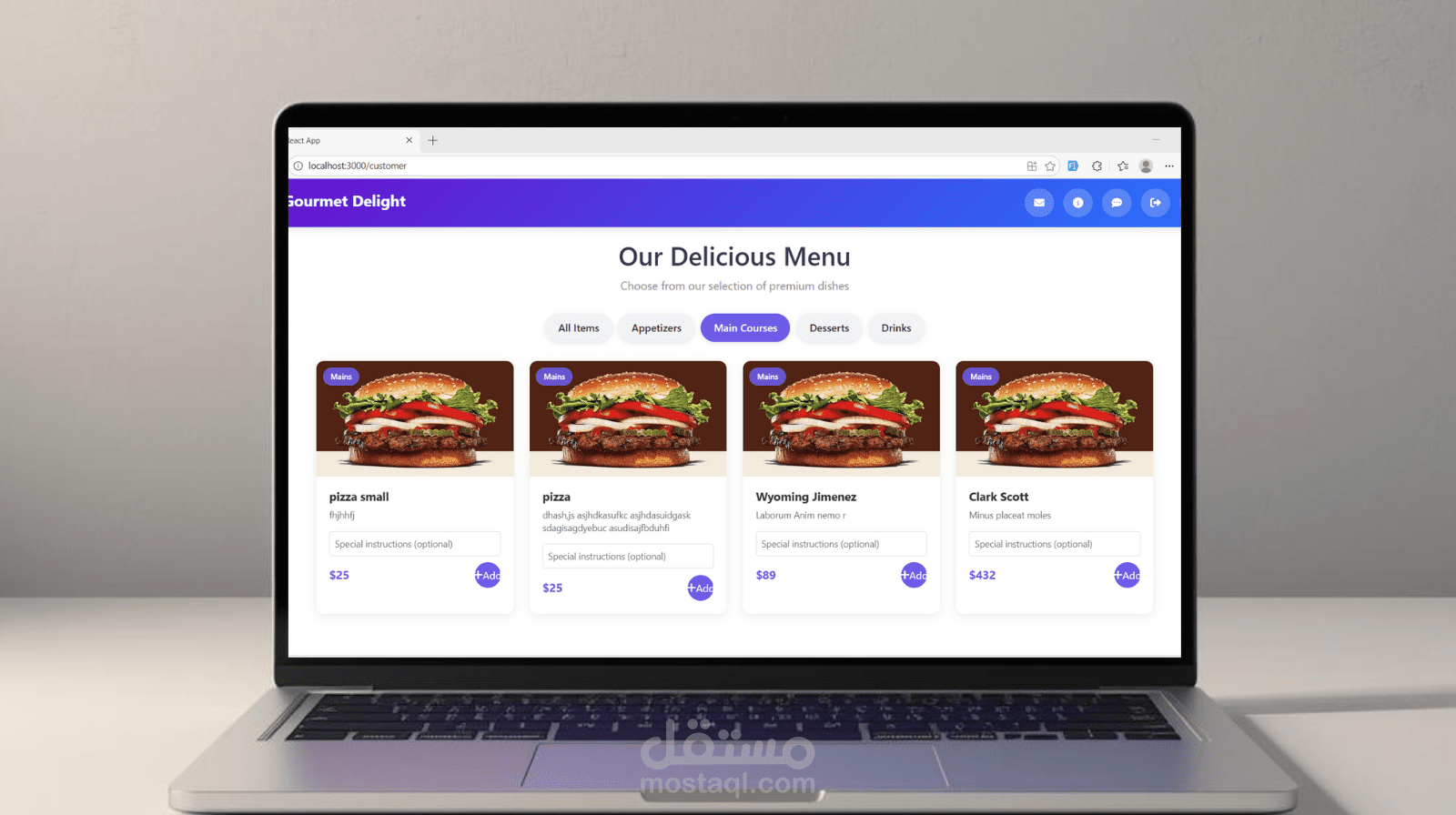 Restaurant Order Management App