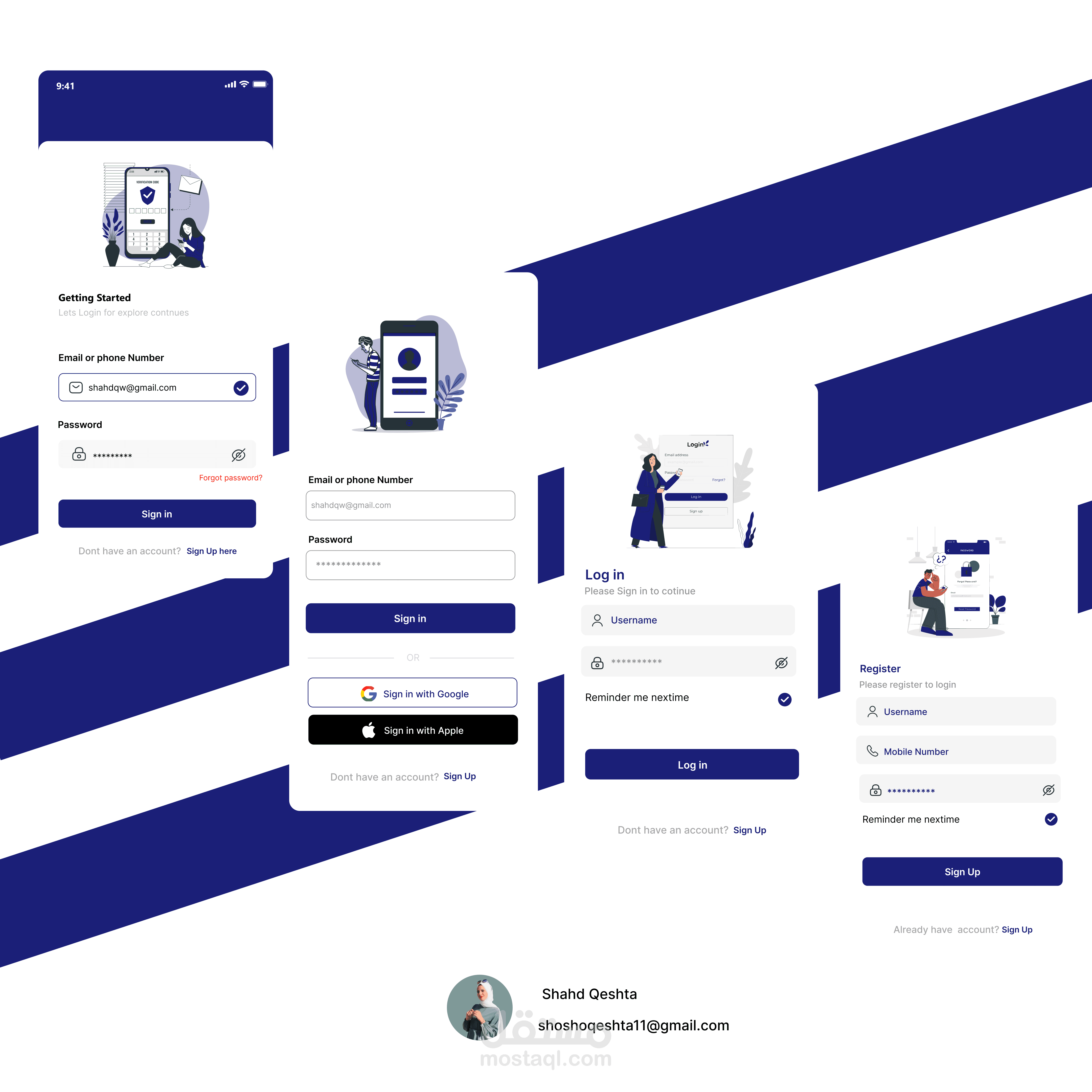 Register and login