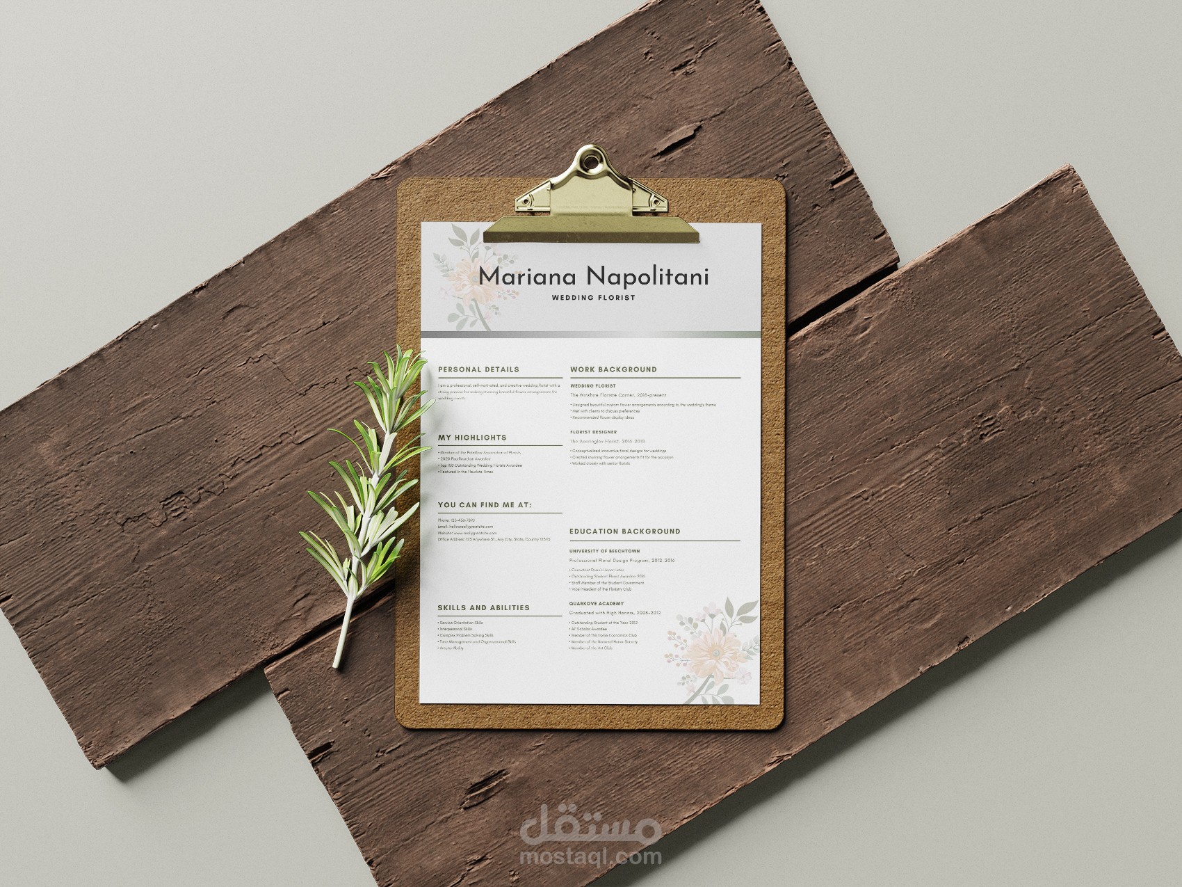 تصميم سيرة ذاتية ( CV - resume )
