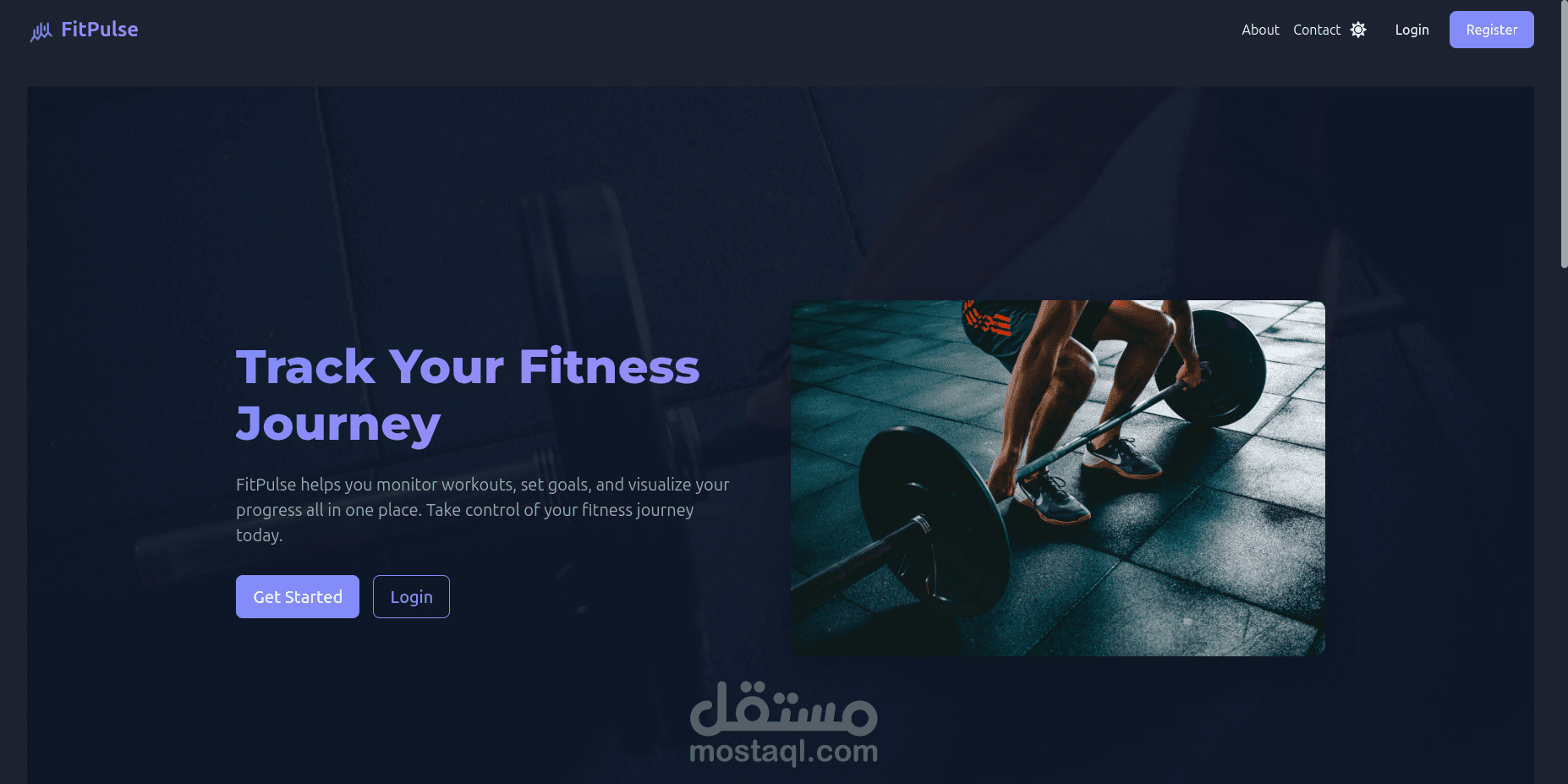موقع للياقة البدنية باستخدام Reactjs , Nodejs