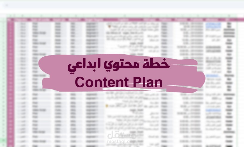 خطة محتوي ابداعي