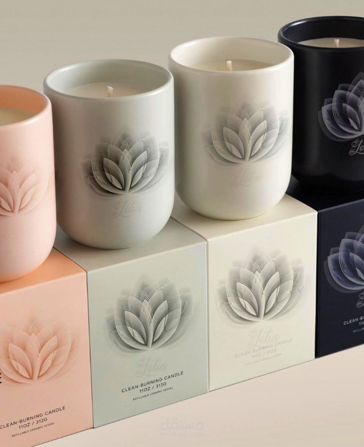 تصميم براند لوتس للشموع المعطره