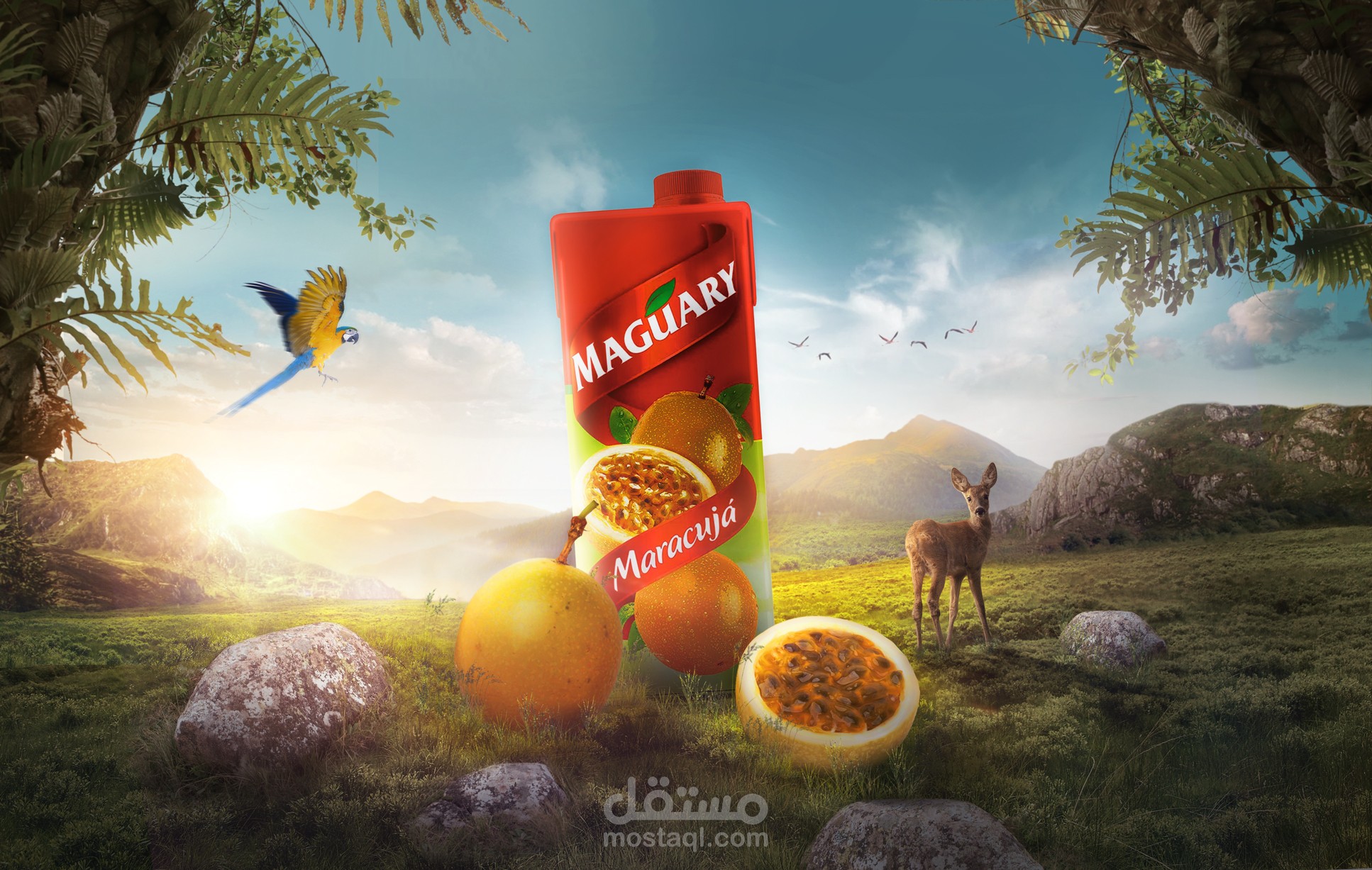 تصميم اعلاني لمشروب