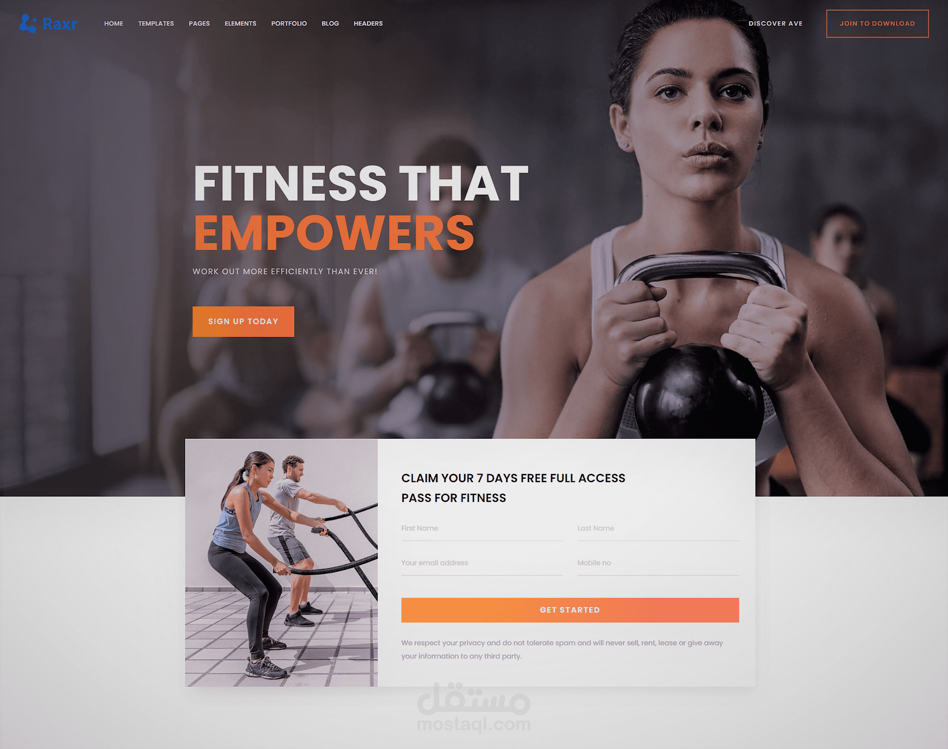 عمل قالب احترافي :/ متعدد الاستعمالات ومن ضمنها تخصص نادي رياضي