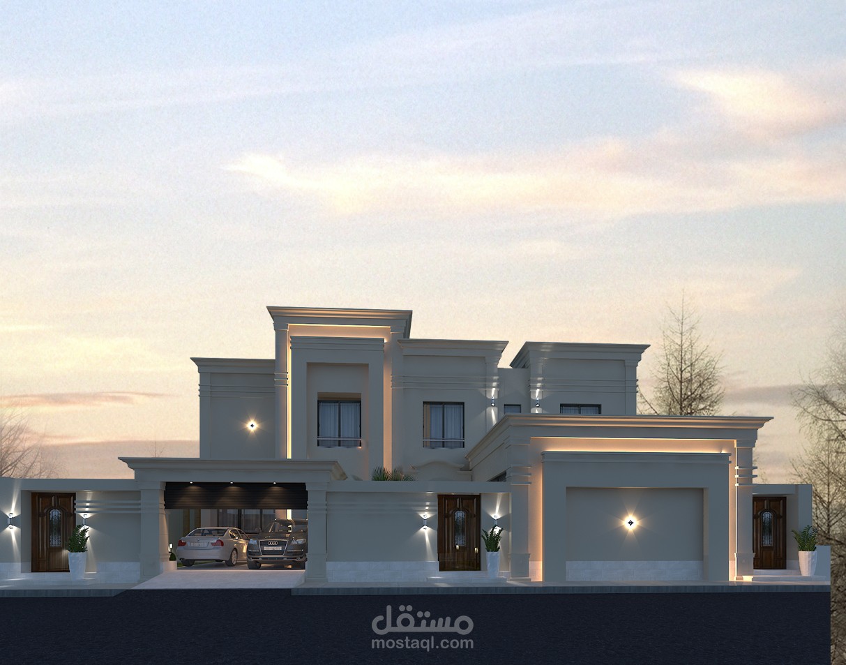 واجهة فيلا  نيو كلاسيك