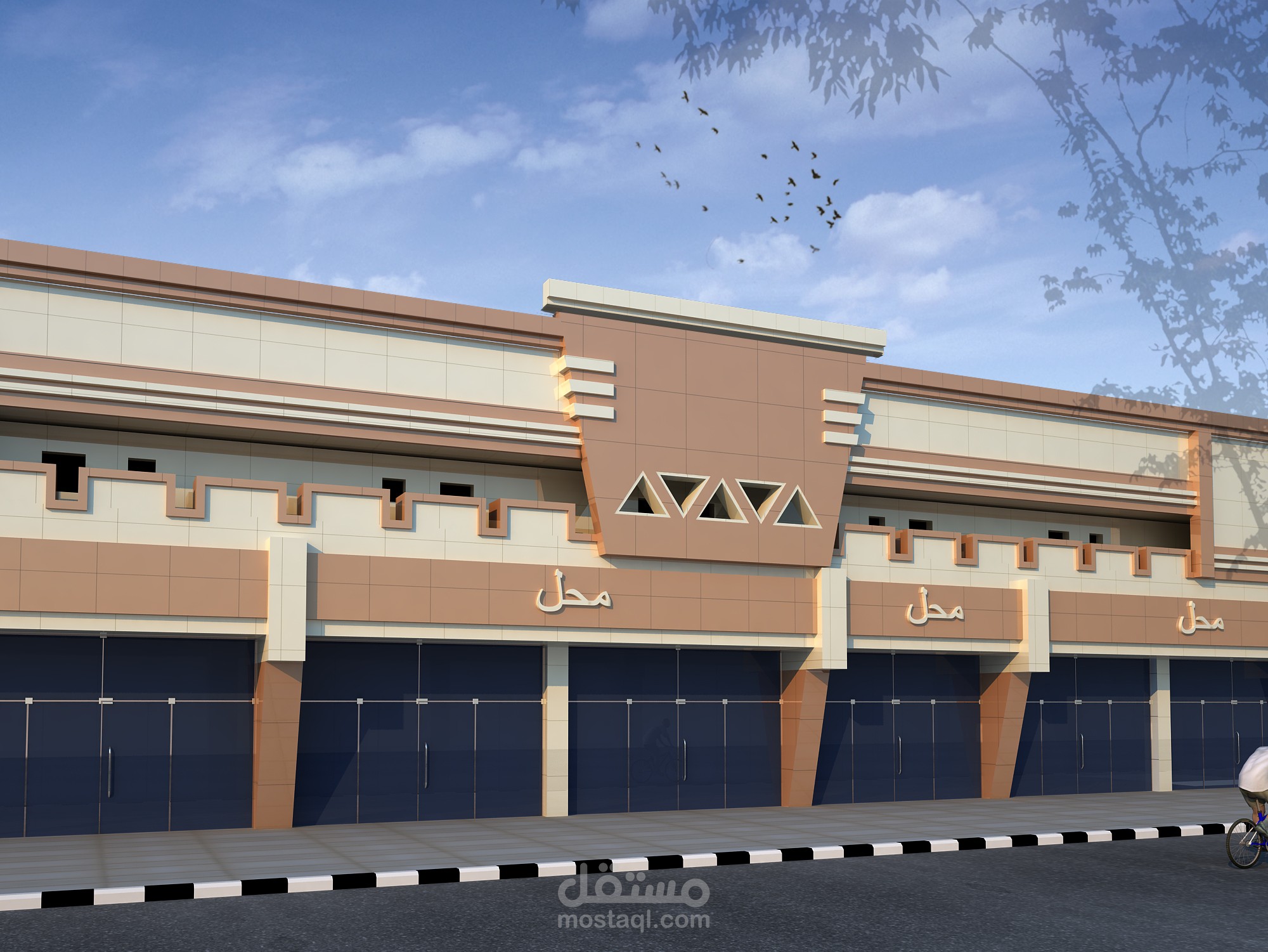 واجهه تراثية لمحلات تجارية