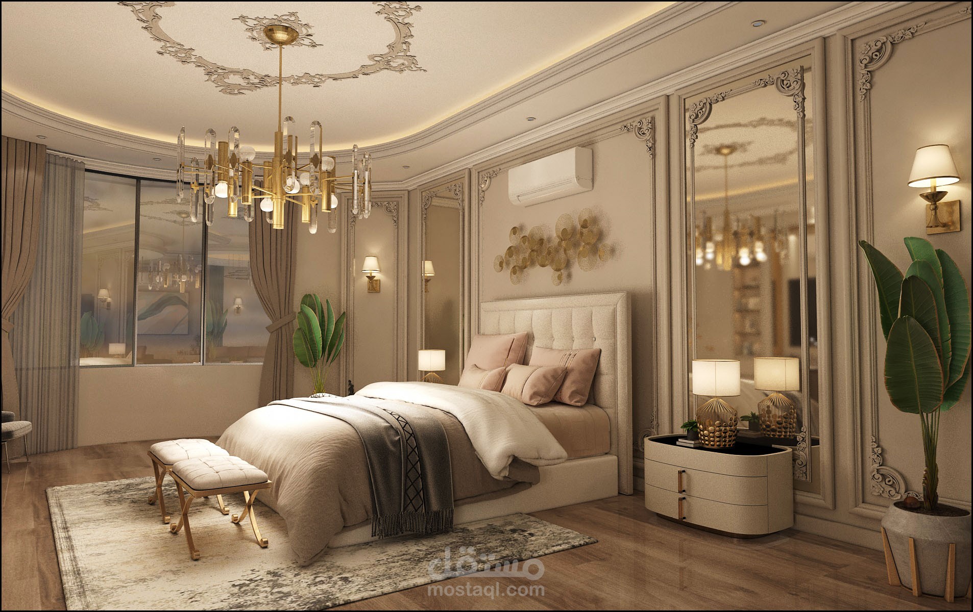 ديكور داخلى لغرفة نوم كلاسيك