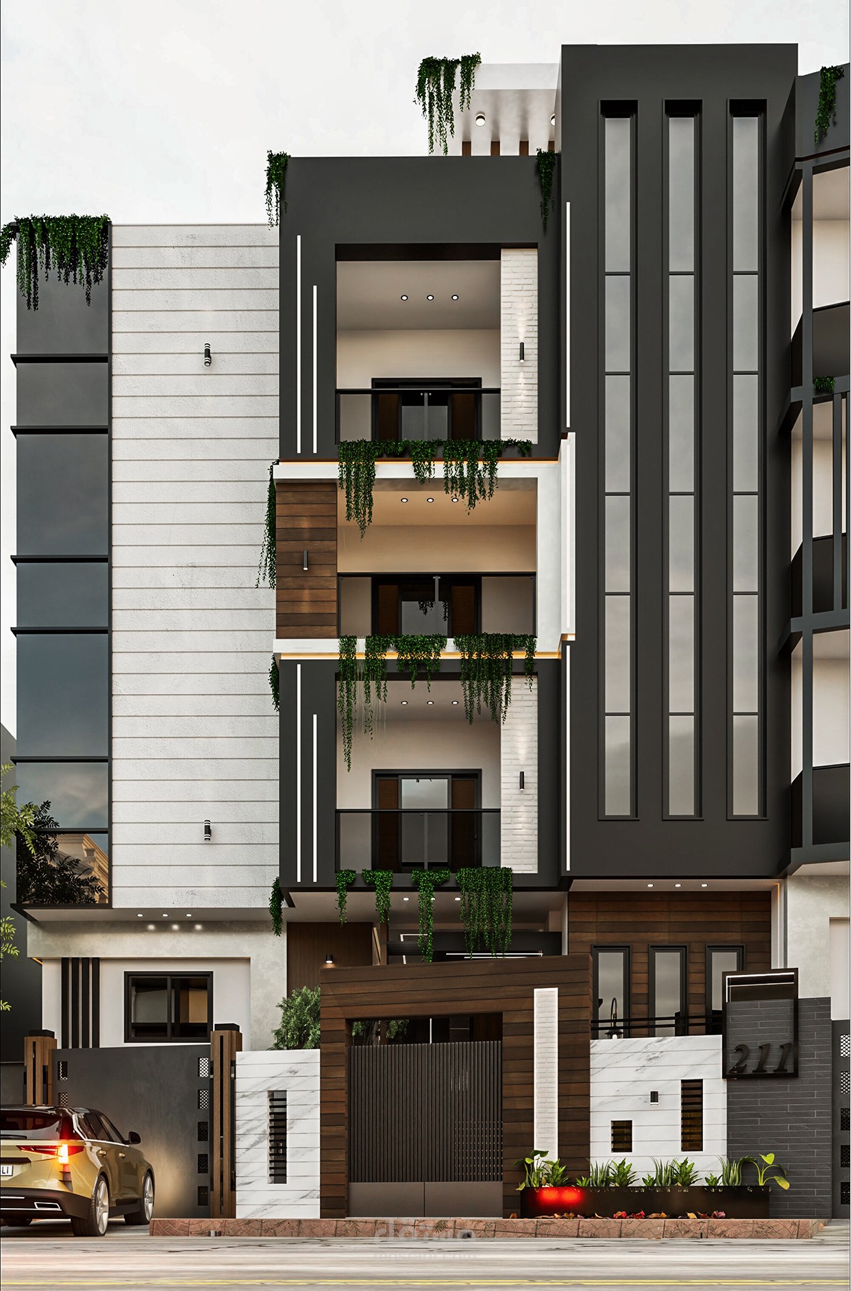 عمارة سكنية على الطراز مودرن