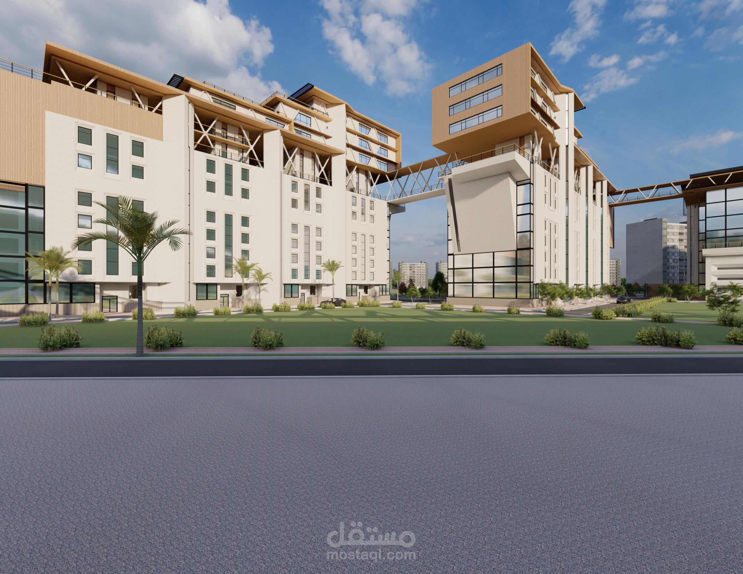 تصميم كمبوند سكني مع لاند سكيب