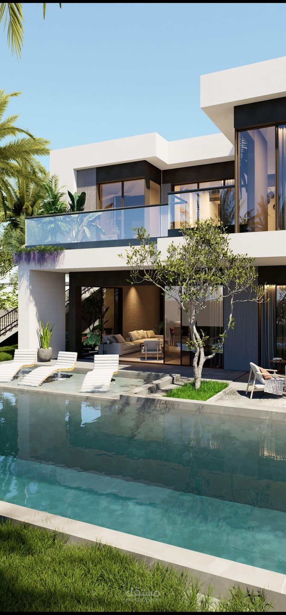 تصميم وتنسيق  حديقة فيلا