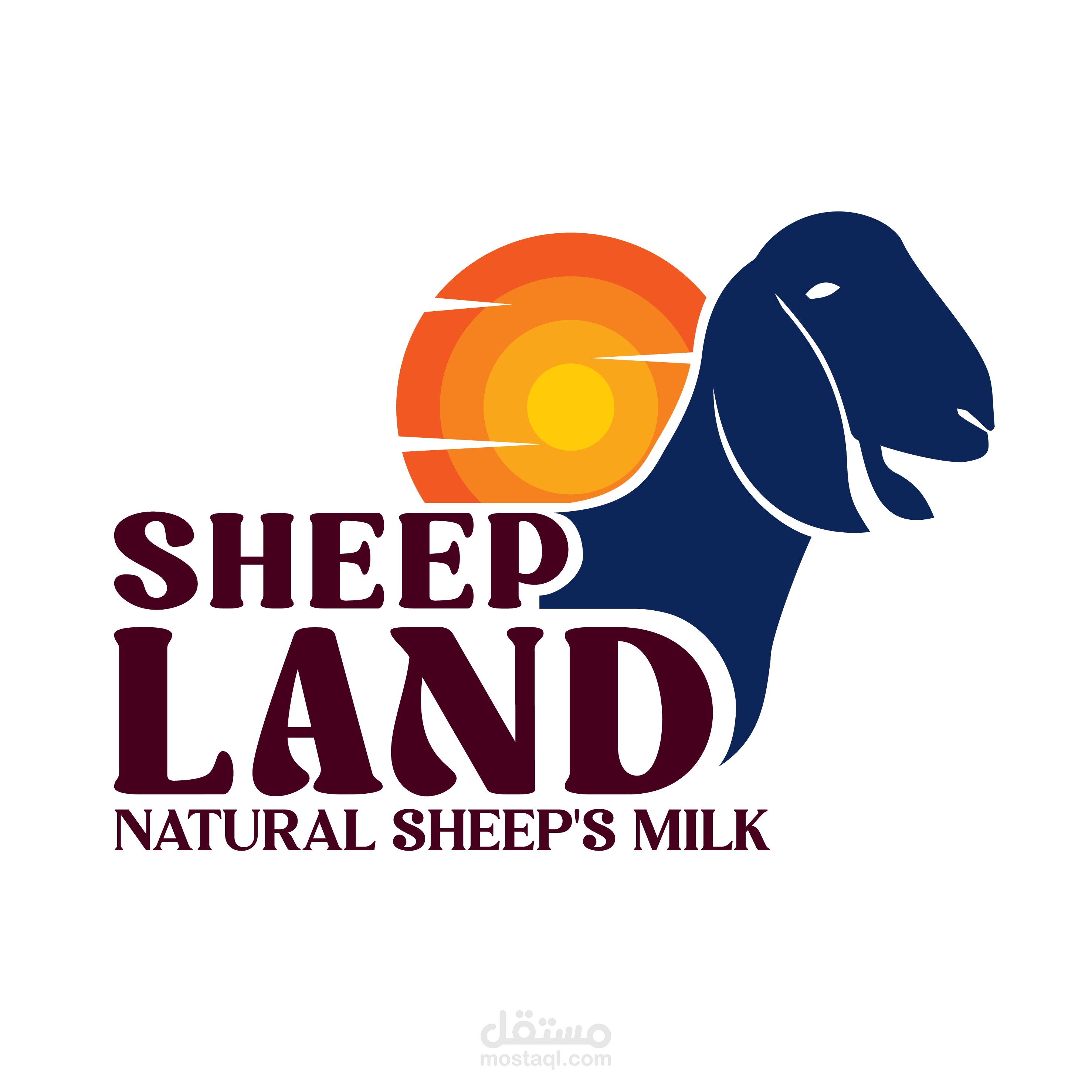 شعار مزرعة "SHEEP LAND"