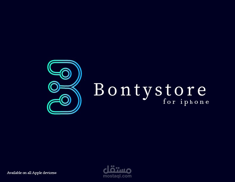 شعار لمتجر منتجات Apple.  اسم المتجر بونتي.  طلب مني العميل أن يحتوي الشعار على الحرف B لذلك عملت على ذلك وصممت الحرف J مع تكامل كاميرات iPhone مع تدرج لوني ،  وقد أحب الشعار كما طلب مني مقطع فيديو إعلاني وكانت النتيجة مبهرة