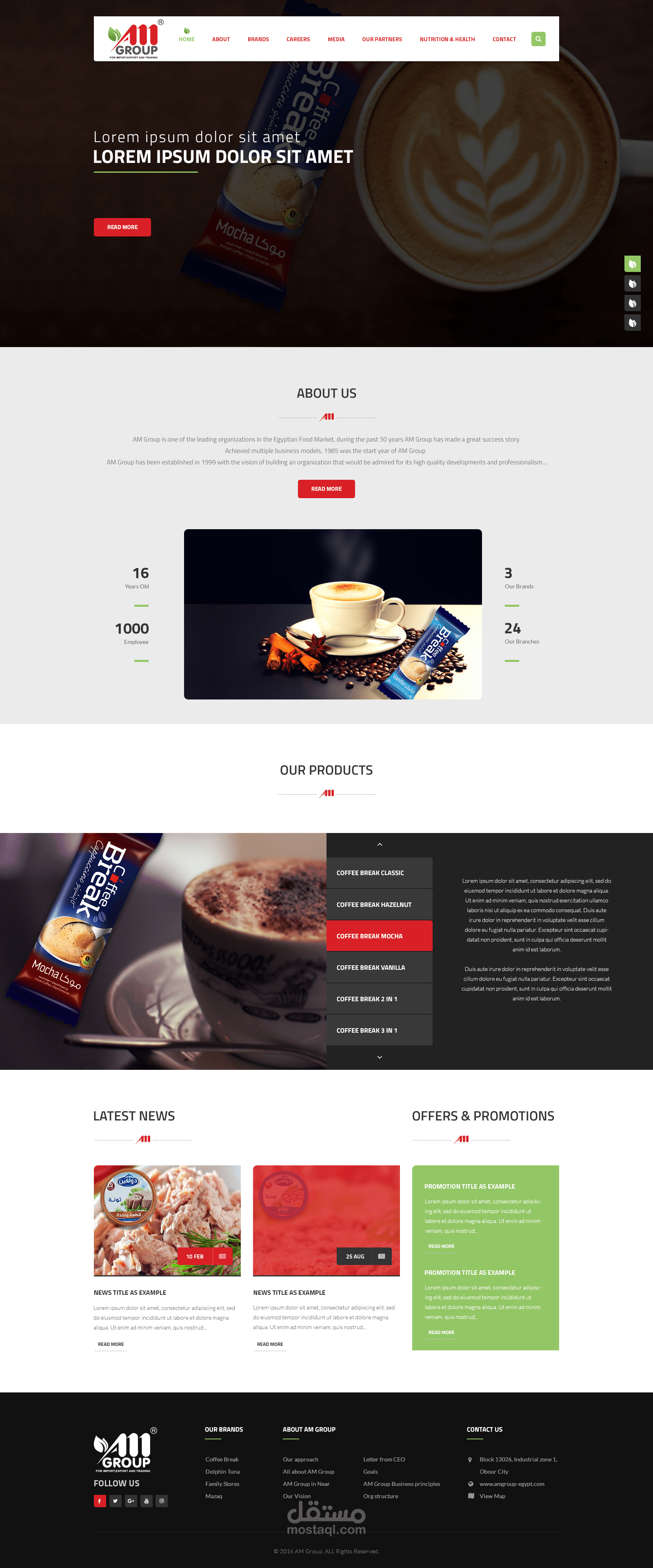 AM Group Website Design