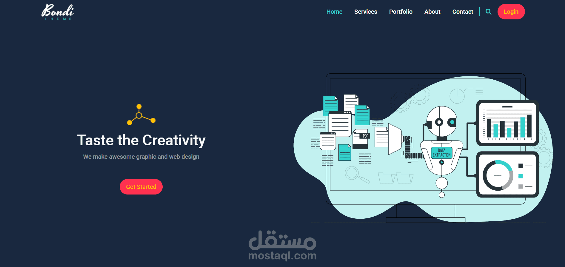 تحويل تصميم PSD إلى صفحة ويب باستخدام HTML, CSS, Bootstrap مع تخصيص وتعديلات