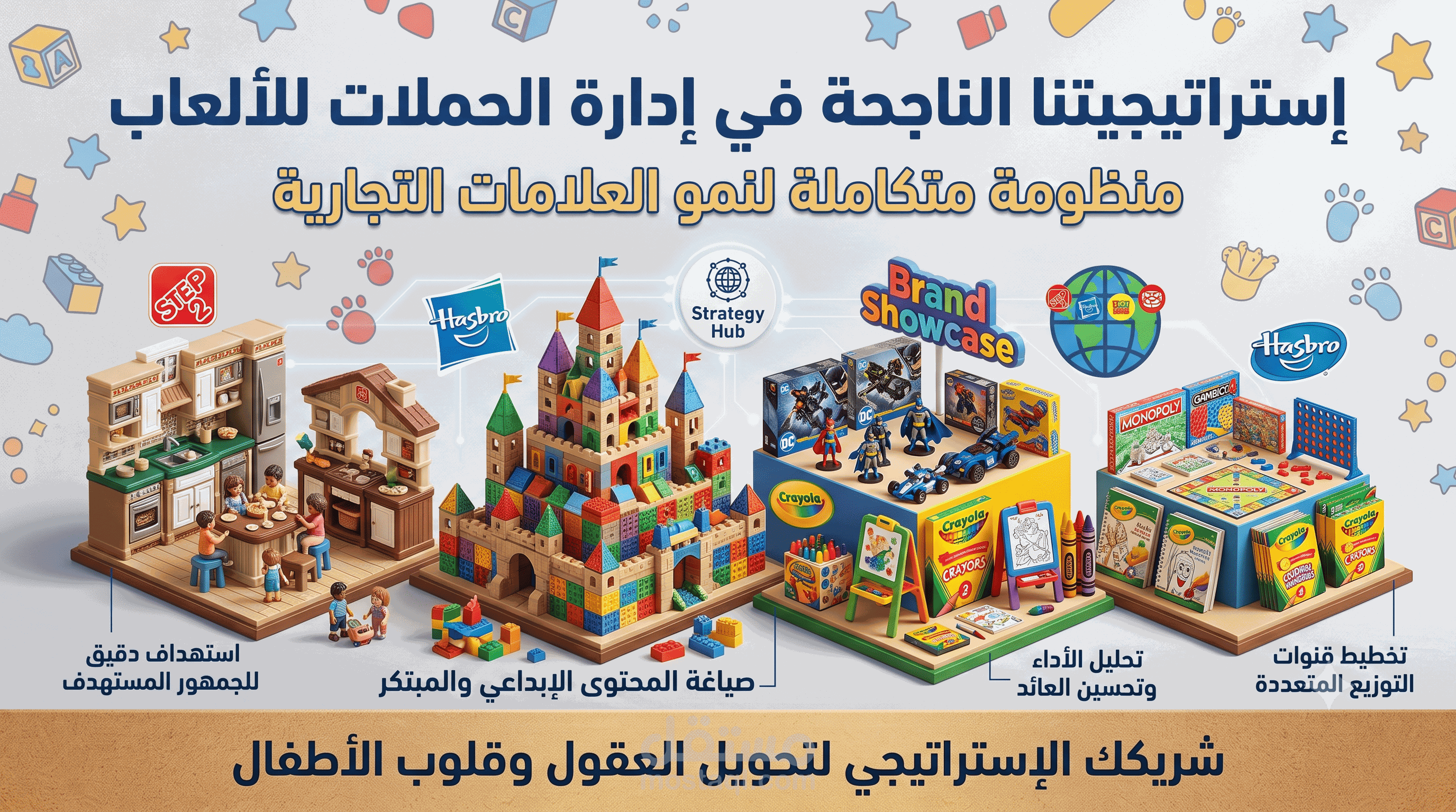 إدارة حملات زيارات (Traffic) لبراندات ألعاب عالمية على أمازون ونون بالسوق السعودي.