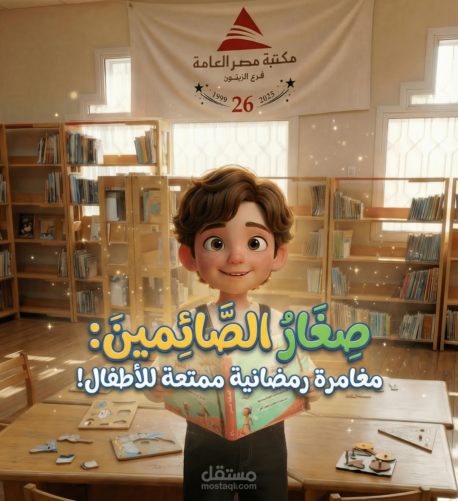 فيديو أطفال AI لصالح مكتبة مصر العامة