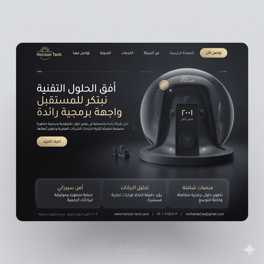 تصميم هوية بصرية متكاملة وشاملة | Horizon Tech