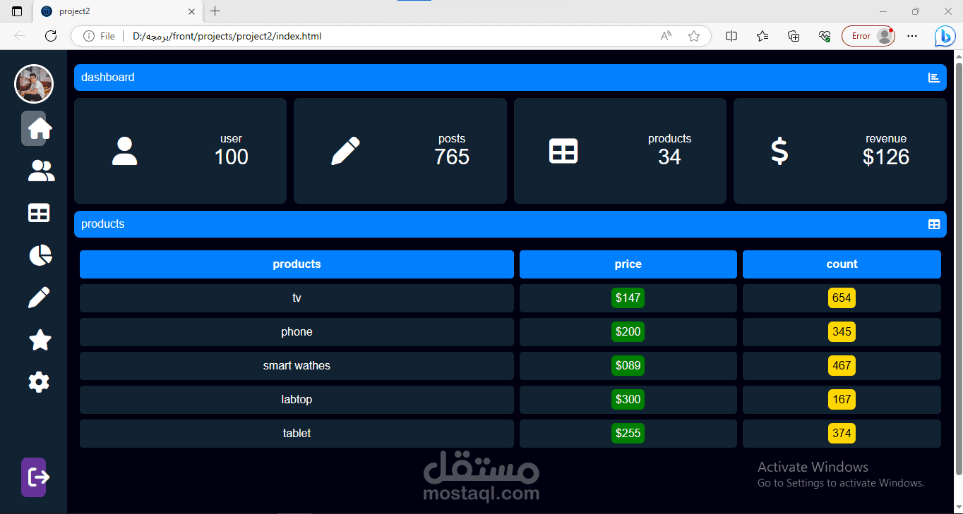 (project of (html&css